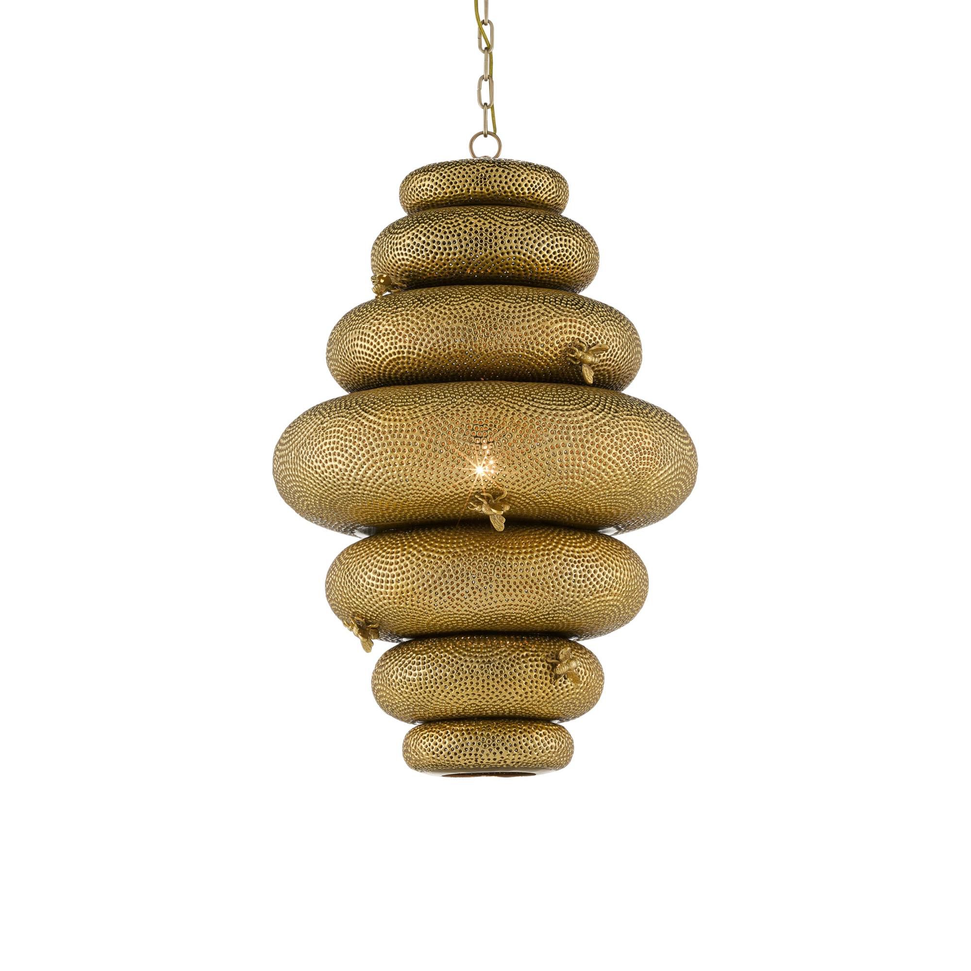 Sasha Bikoff Bee My Honey 21 Inch Mini Chandelier by Currey and Company