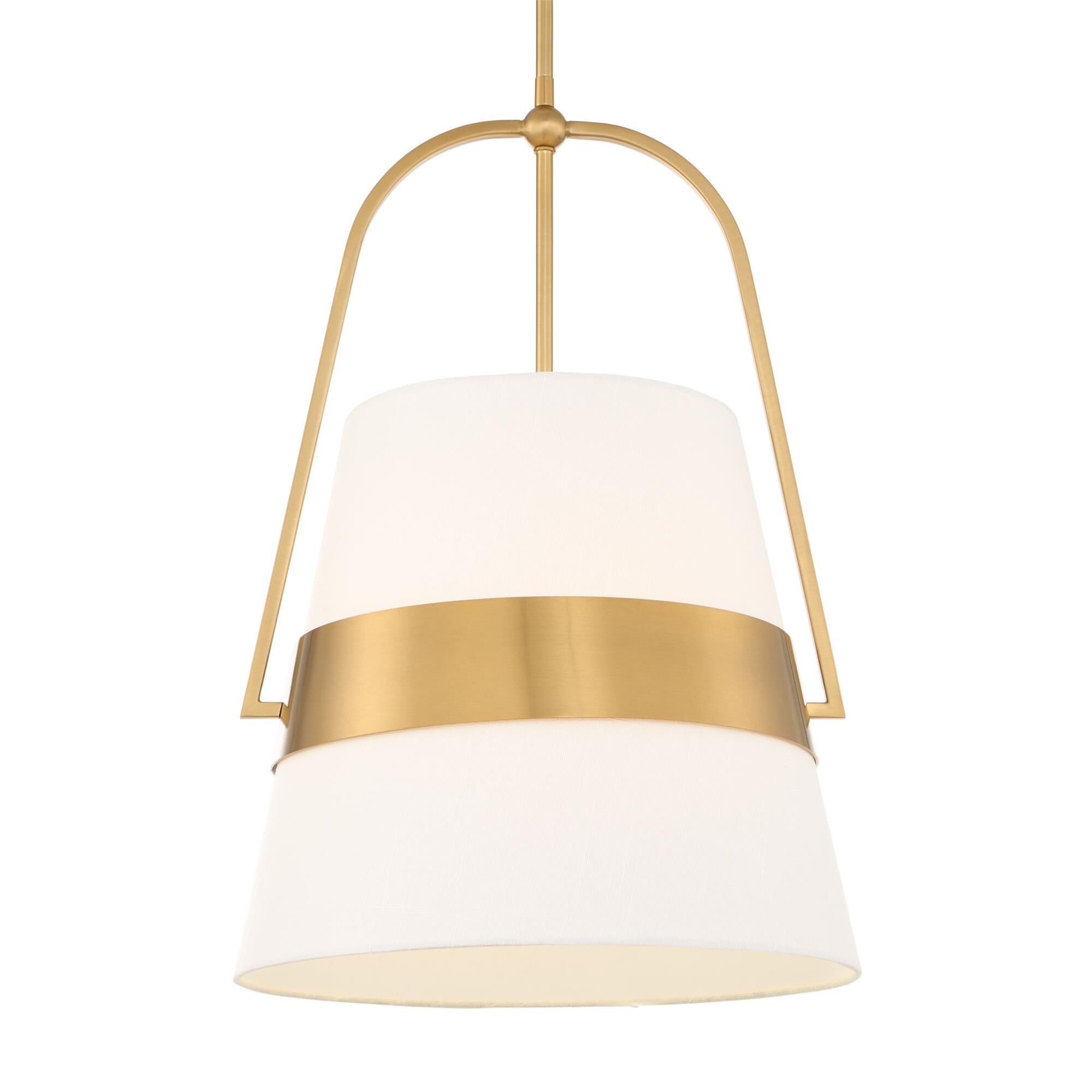 Shown in Brass and White finish