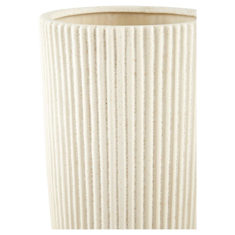 Harmonica Vase|White-LG Vase-Urn by Cyan Designs