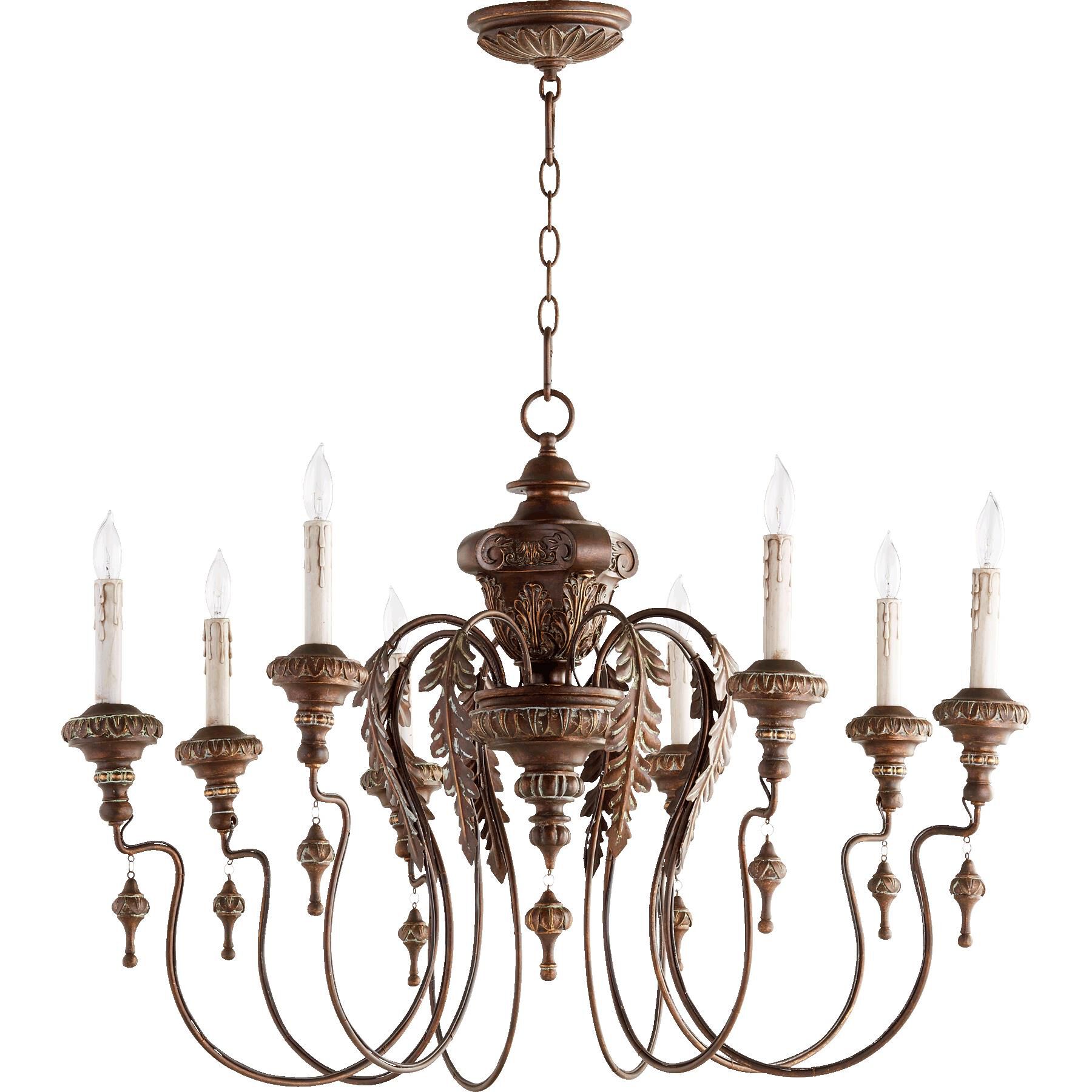 38 Inch 8 Light Chandelier by Quorum International