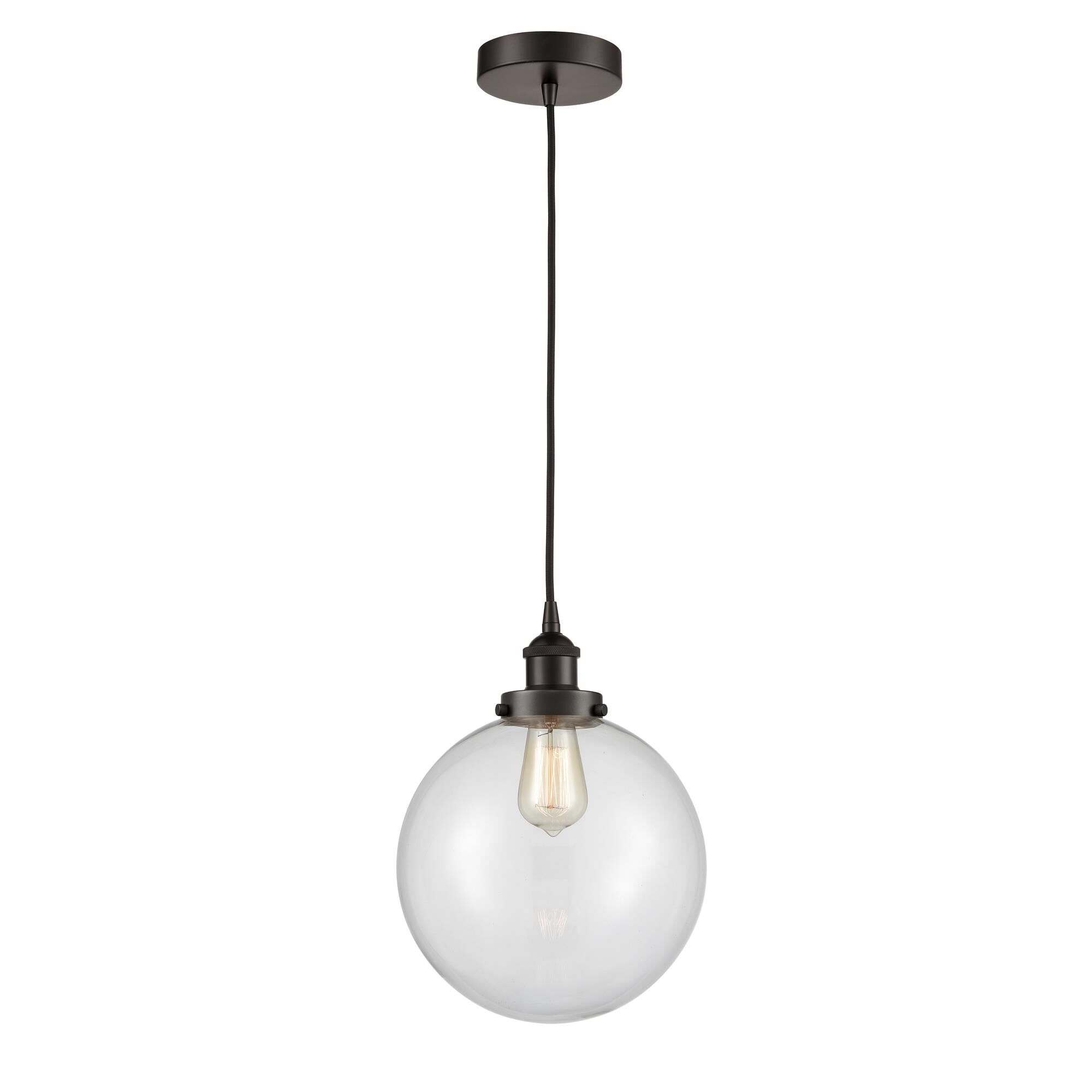 Shown in Oil Rubbed Bronze finish and Clear Beacon glass