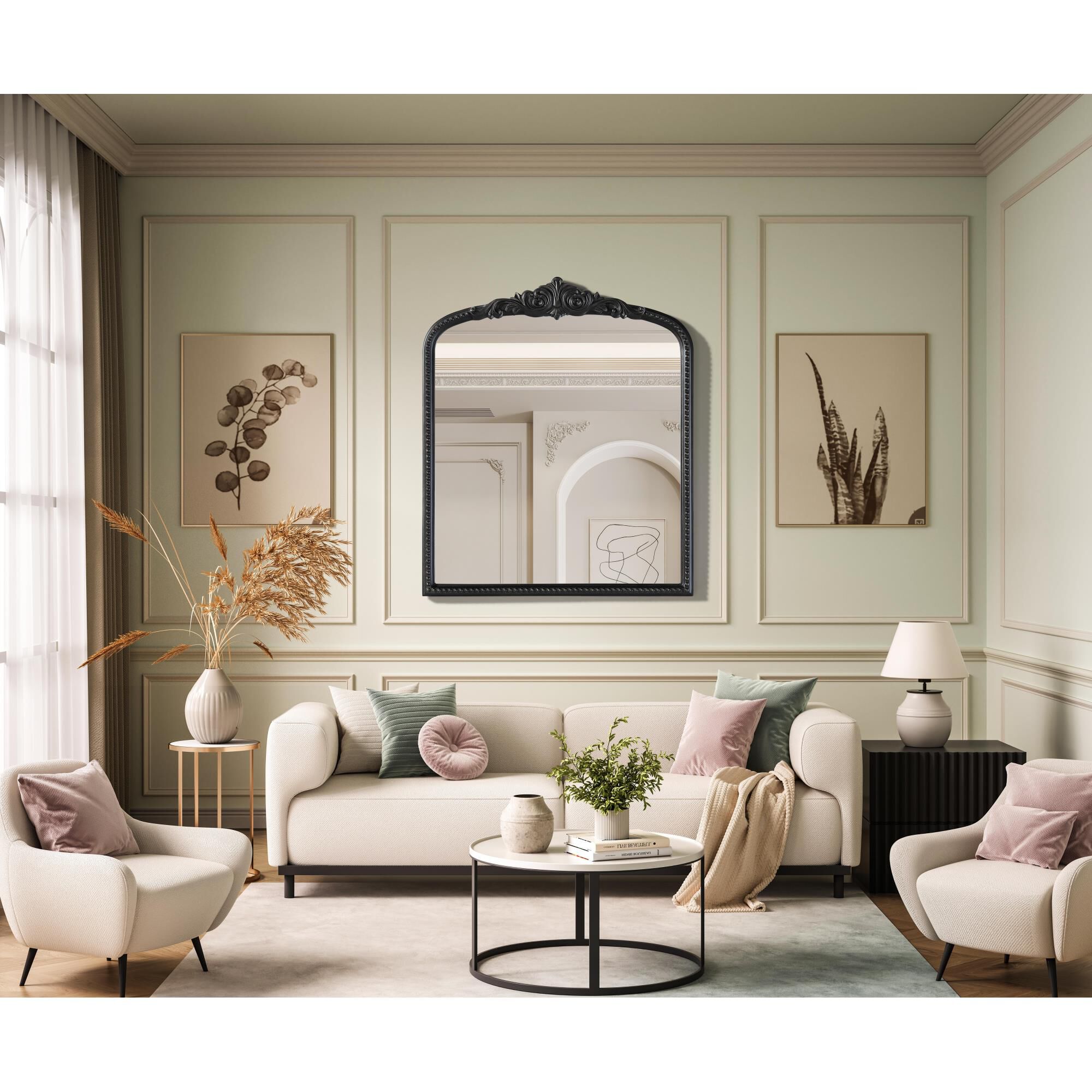 Naomi 36 Inch Decorative Mirror by Elegant Decor