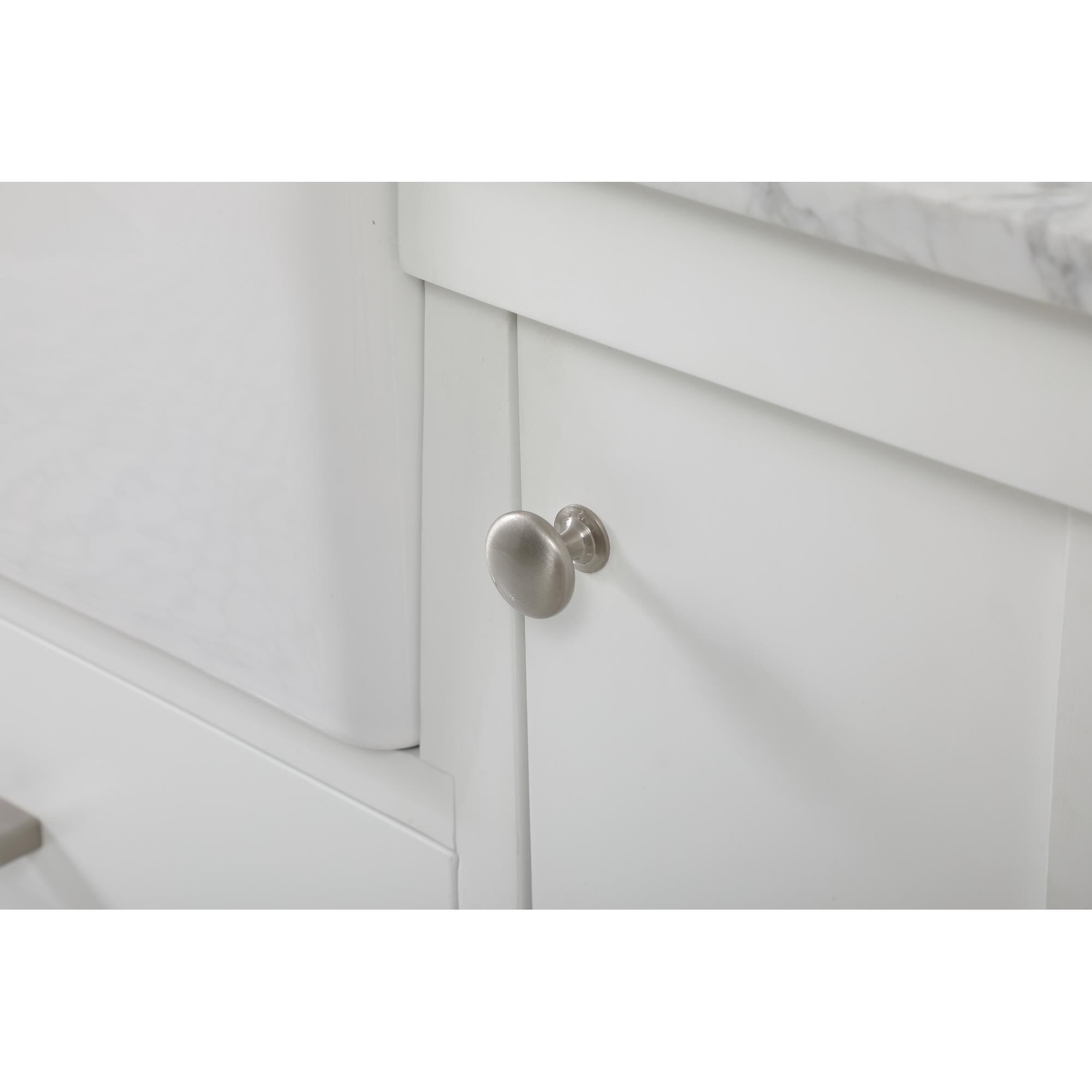 Shown in White finish and With Backsplash accent