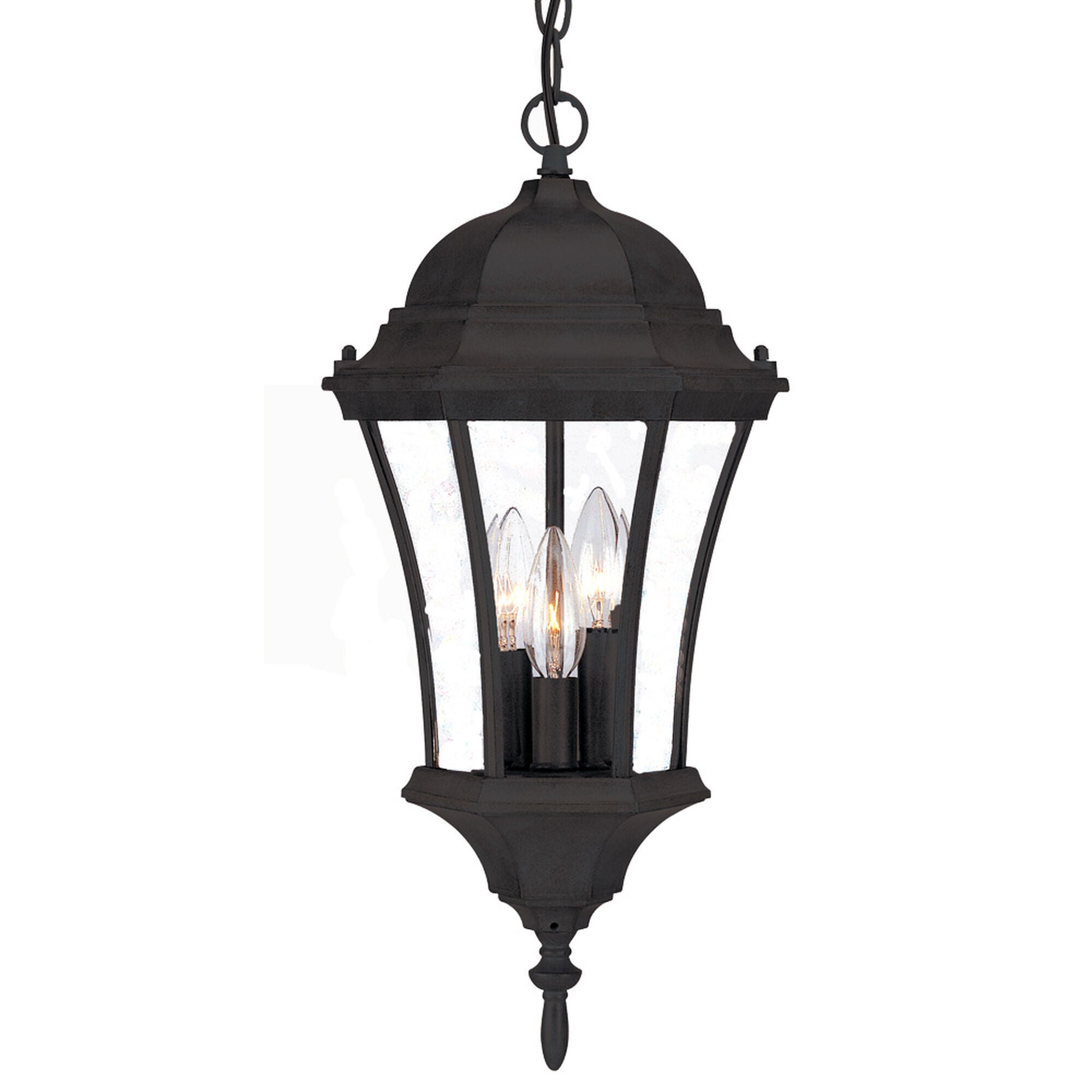Shown in Matte Black finish and Clear glass and Clear Glass Panes shade