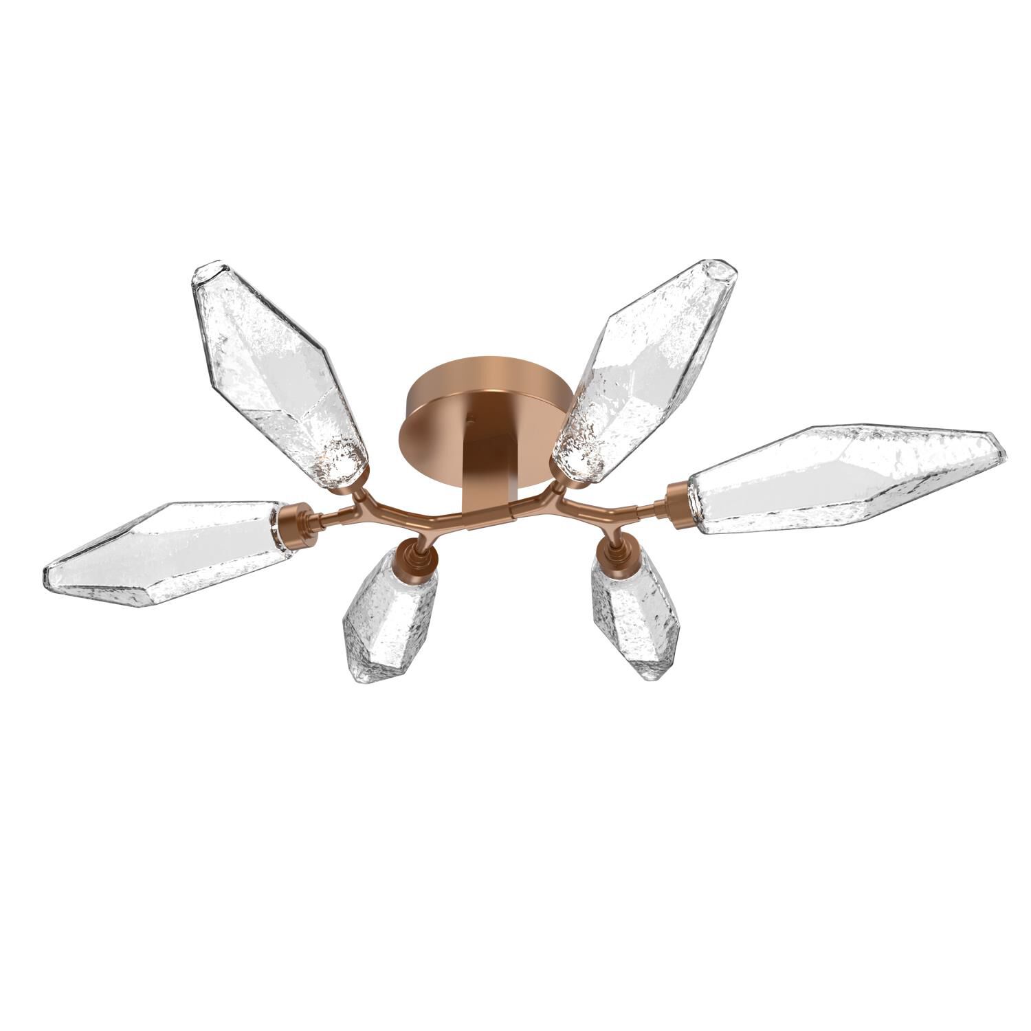 Shown in Novel Brass finish and Clear glass