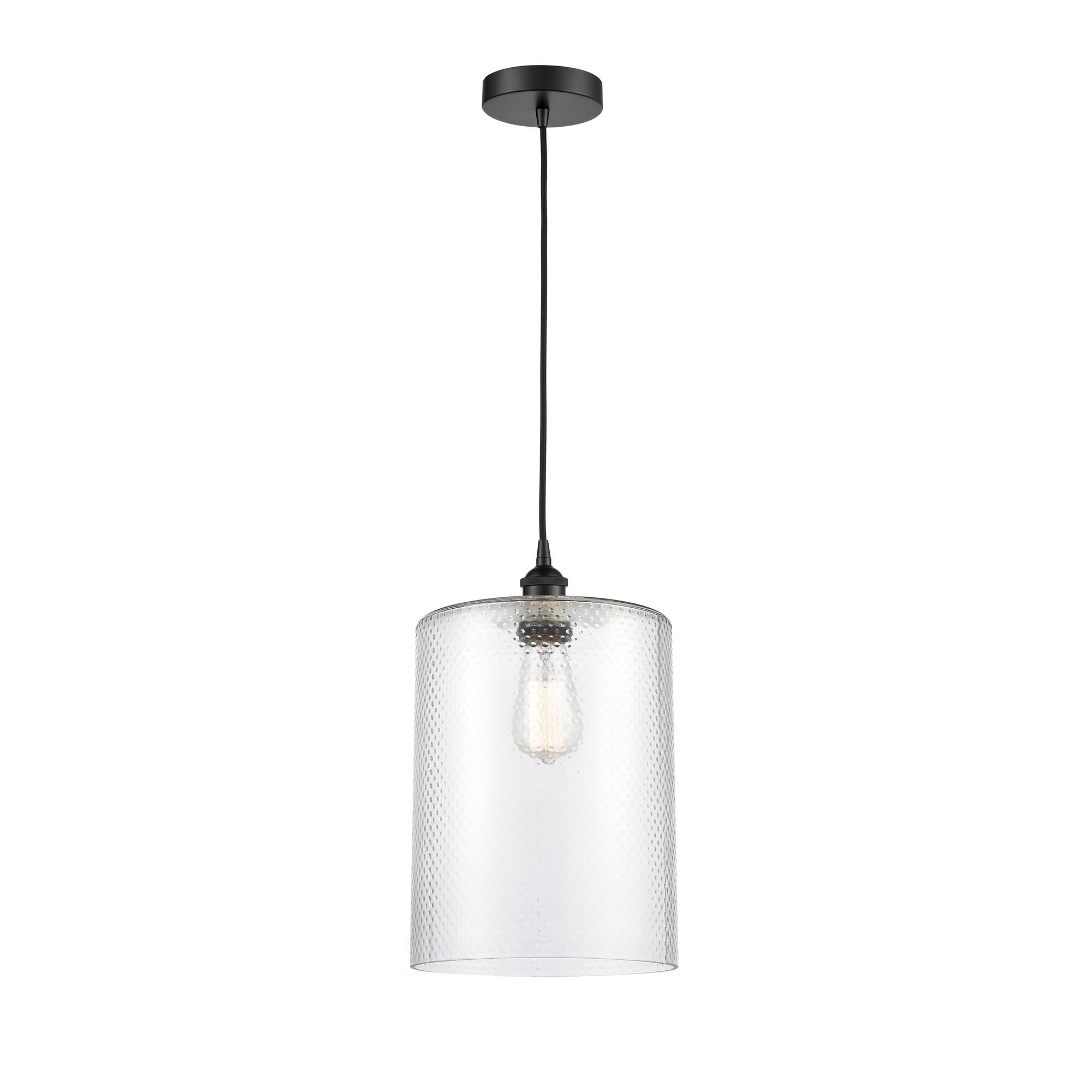 Shown in Matte Black finish and Clear glass