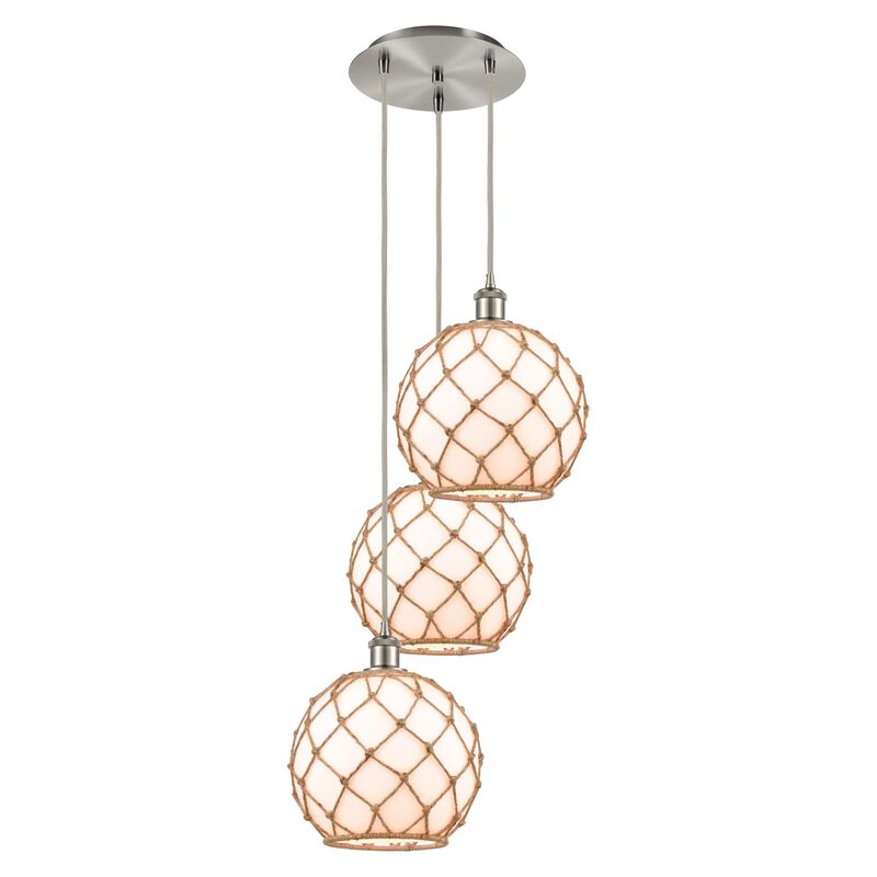 Bruno Marashlian Farmhouse Rope 17 Inch Multi Light Pendant by Innovations Lighting