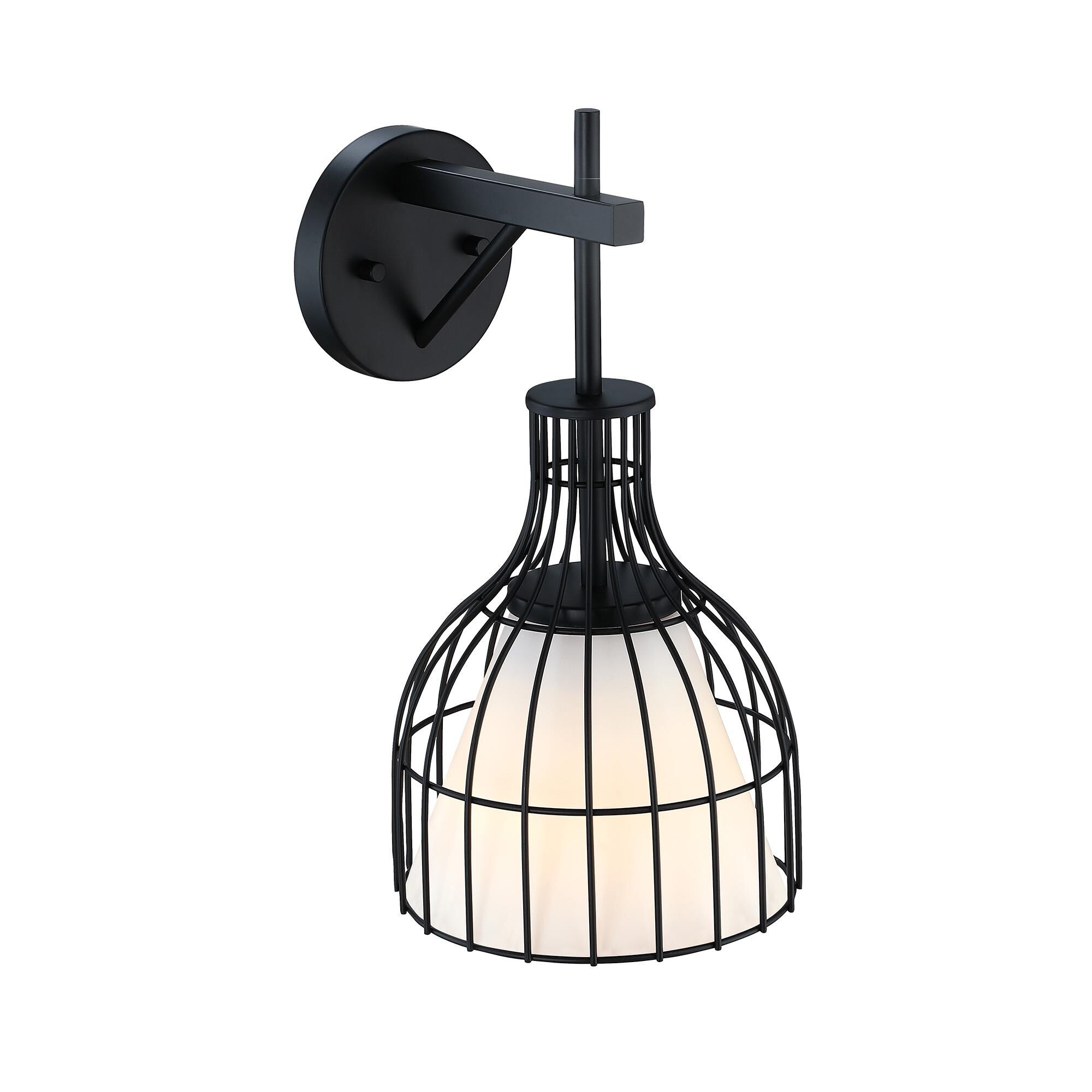 Shown in Matte Black finish and Etched Opal glass