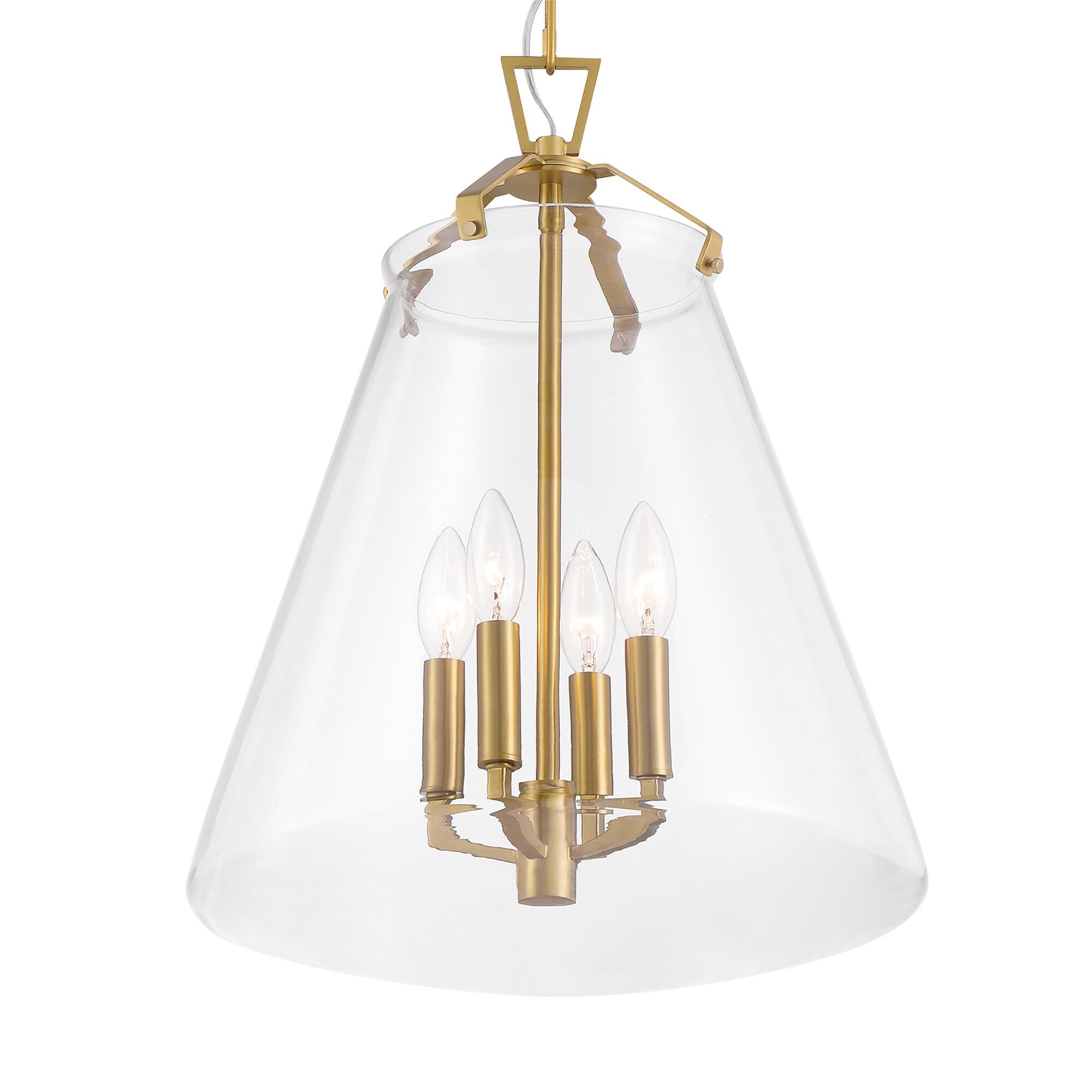 Shown in Luxe Gold finish and Clear glass