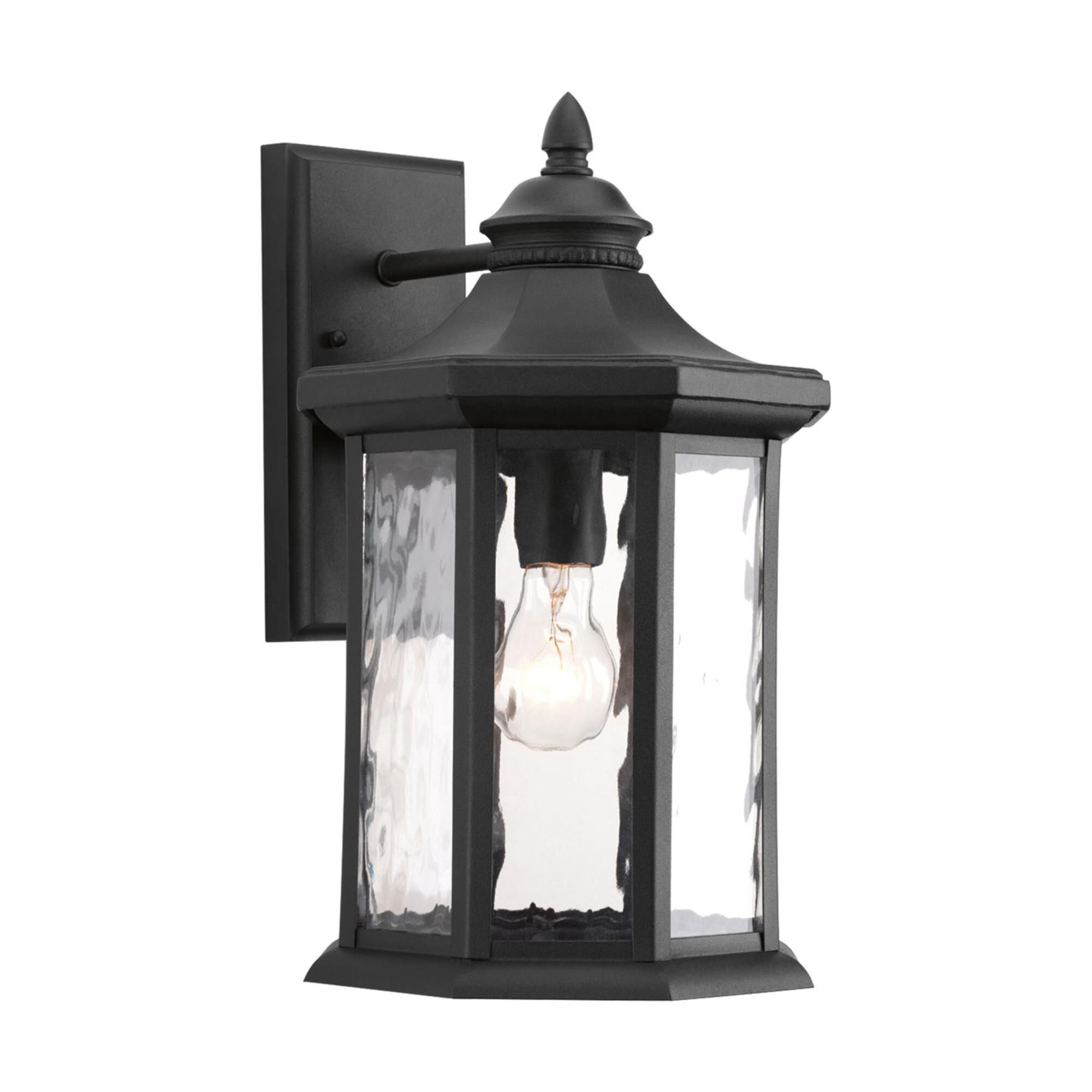 Shown in Black finish and Clear Water glass