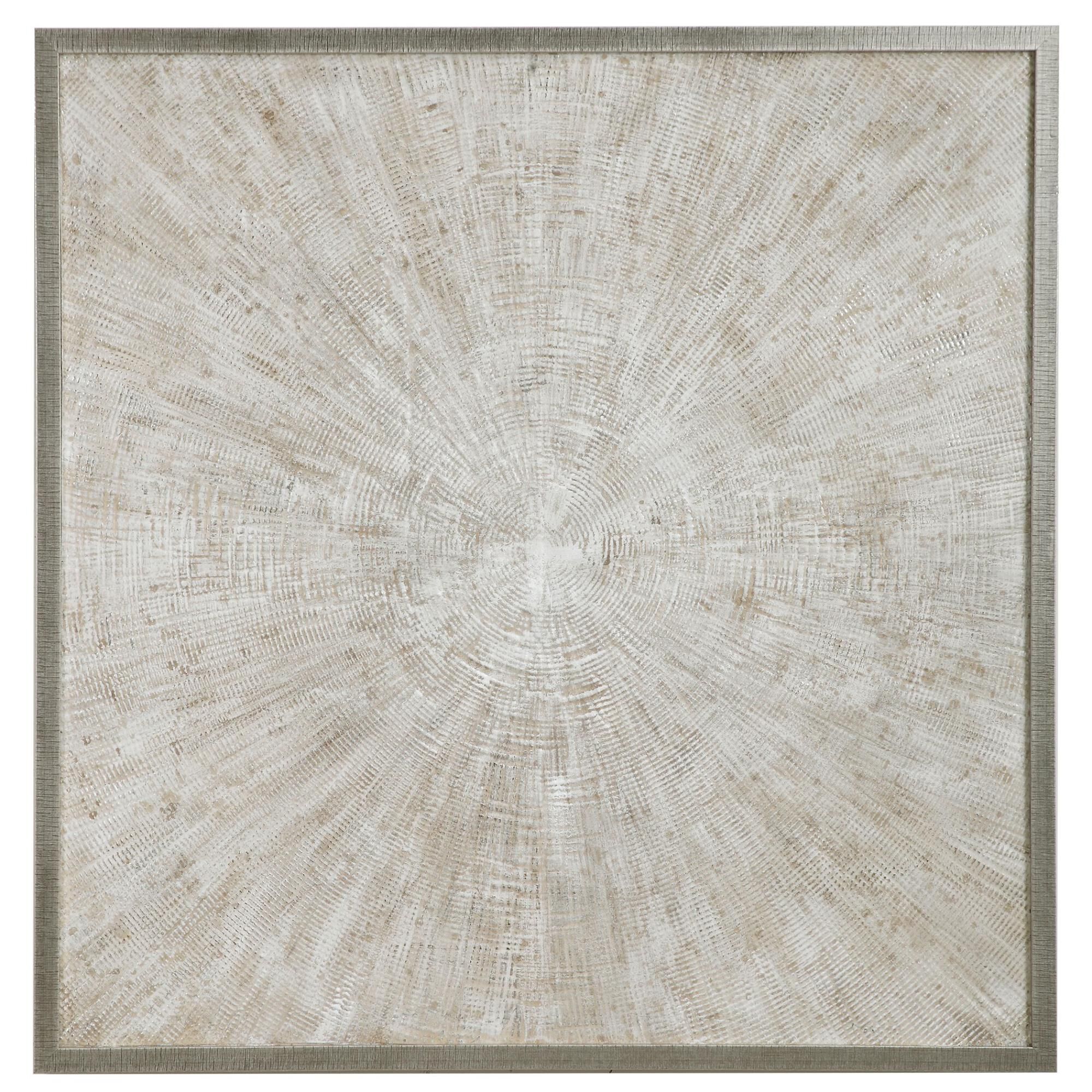 Shown in Heavily Textured With Natural Tones And Metallic Silver Highlights, Textured Antique Silver Frame finish