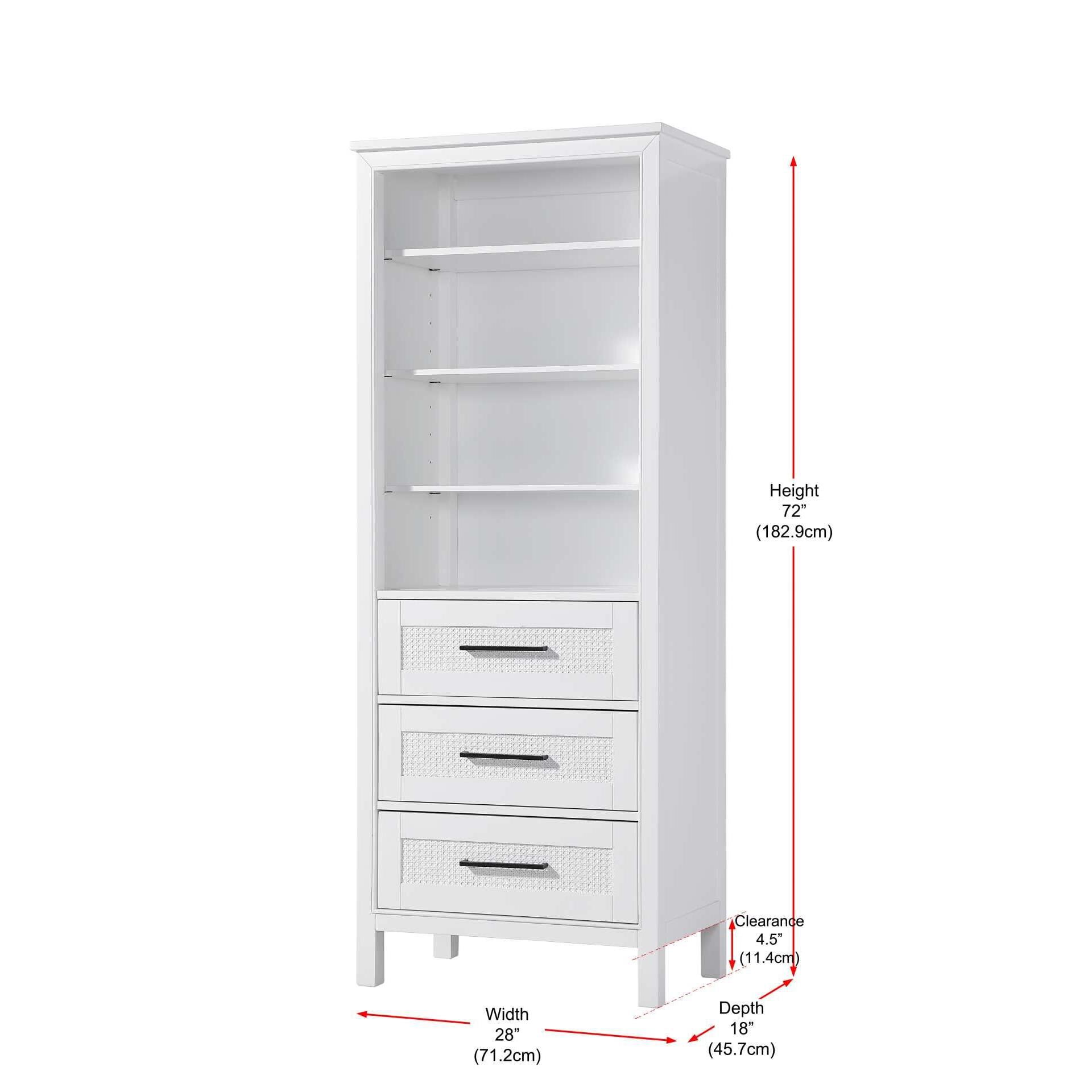 Alina 72 Inch Storage Cabinet by Elegant Decor