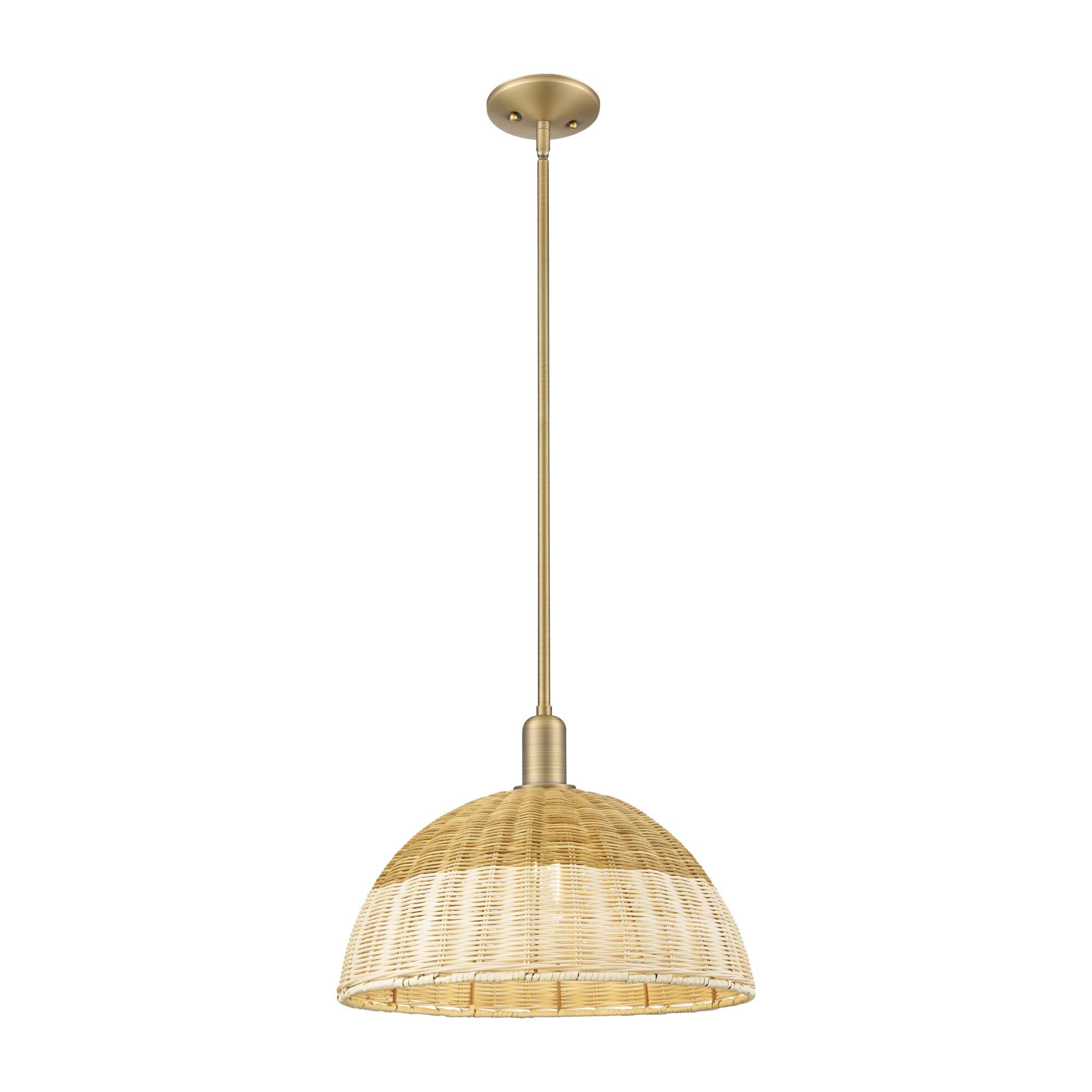 Bruno Marashlian Natural Ballston Dome 16 Inch Large Pendant by Innovations Lighting