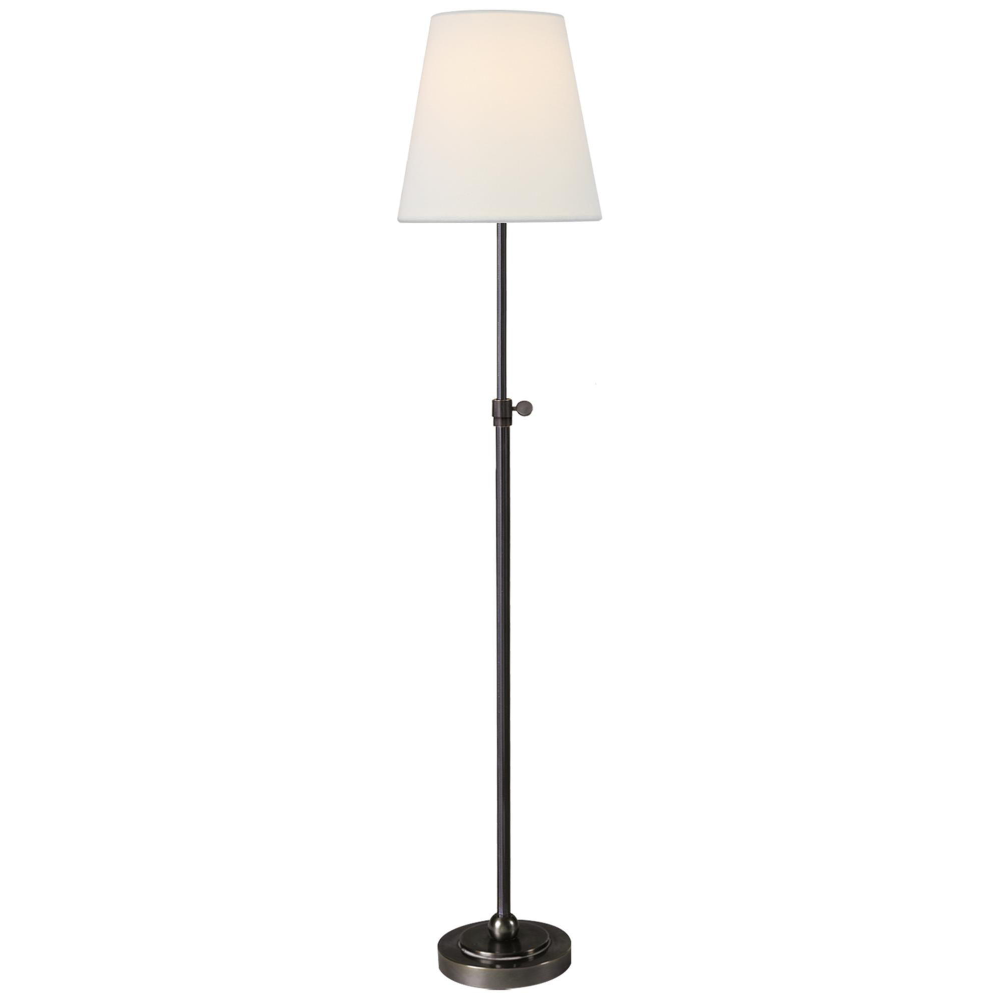 Shown in Bronze finish and Linen shade