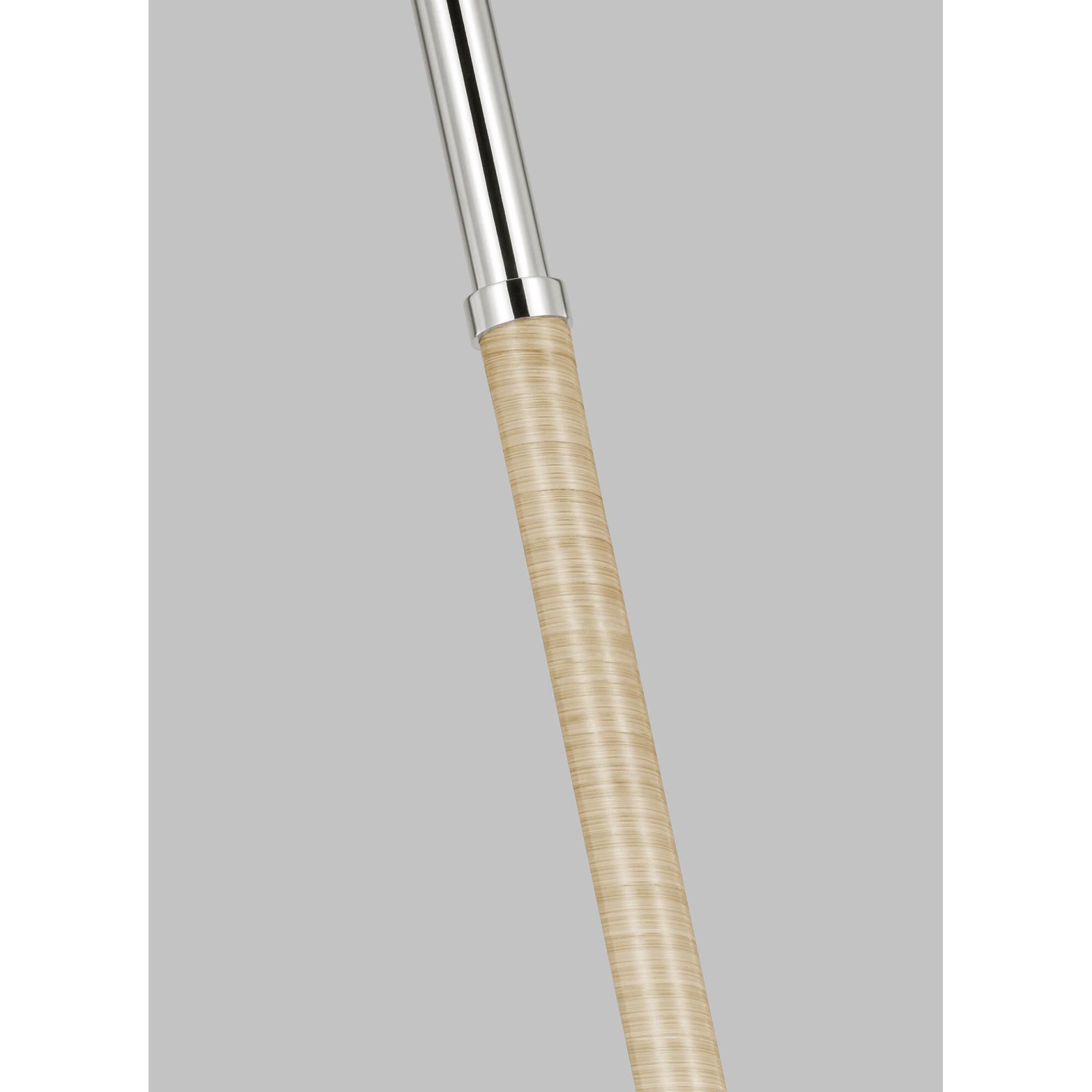 Shown in Polished Nickel finish and White LinenLinen shade