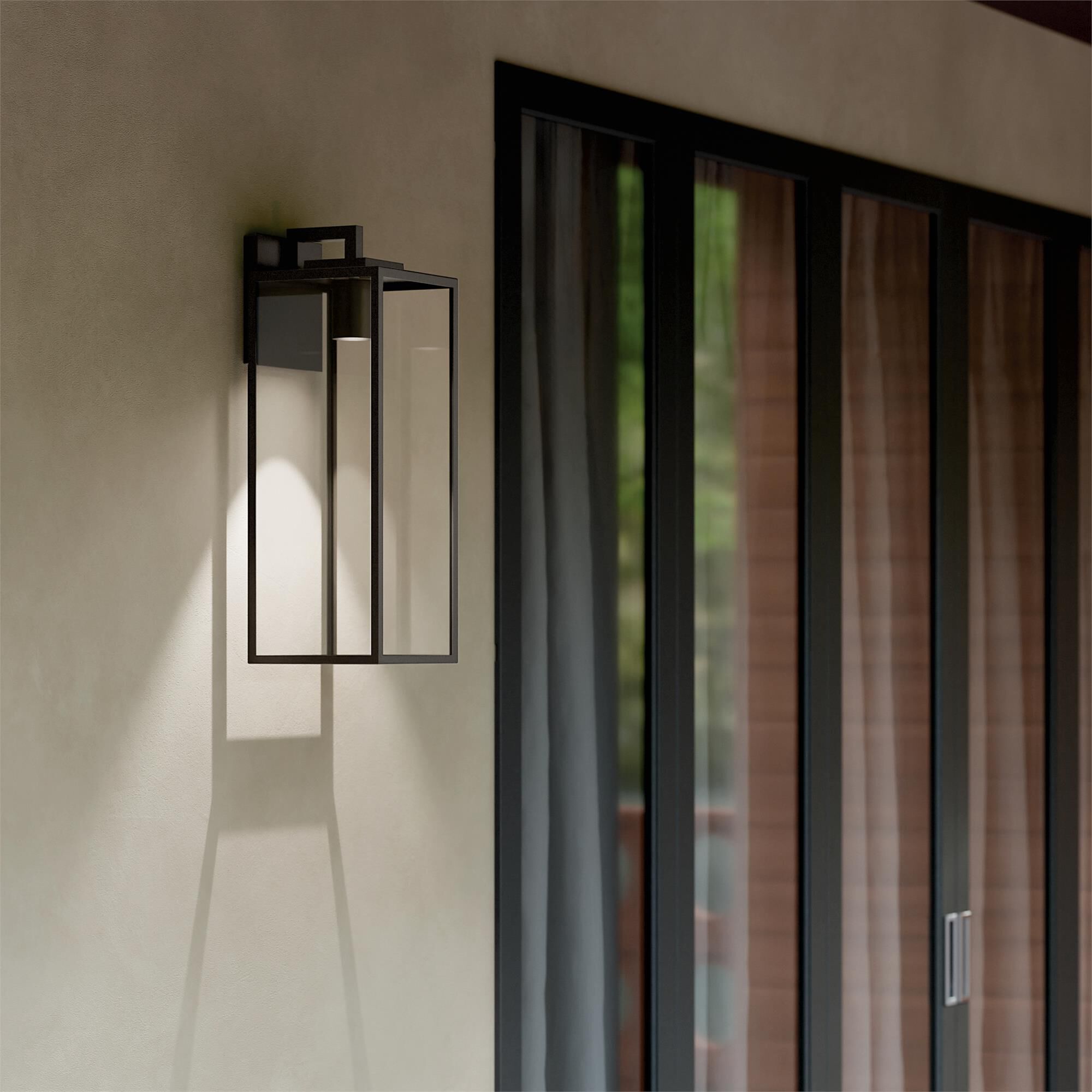Shown in Olde Bronze finish and Clear glass and Metal shade