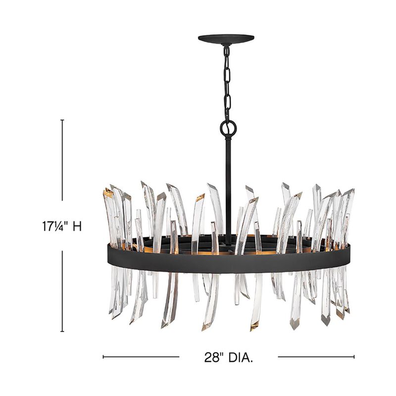 Revel 28 Inch 8 Light Chandelier by Fredrick Ramond