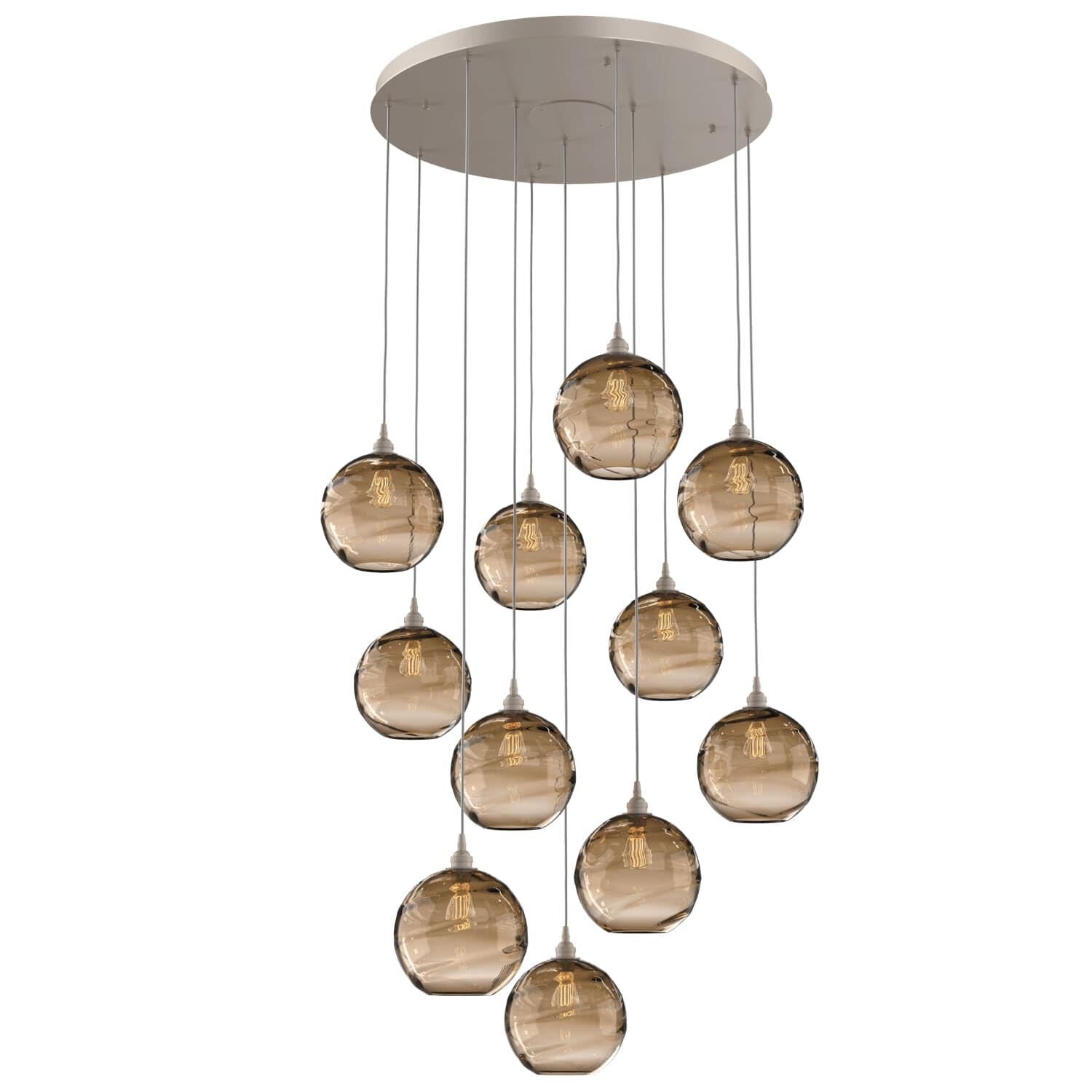 Terra 36 Inch 11 Light Multi Light Pendant by Hammerton Studio