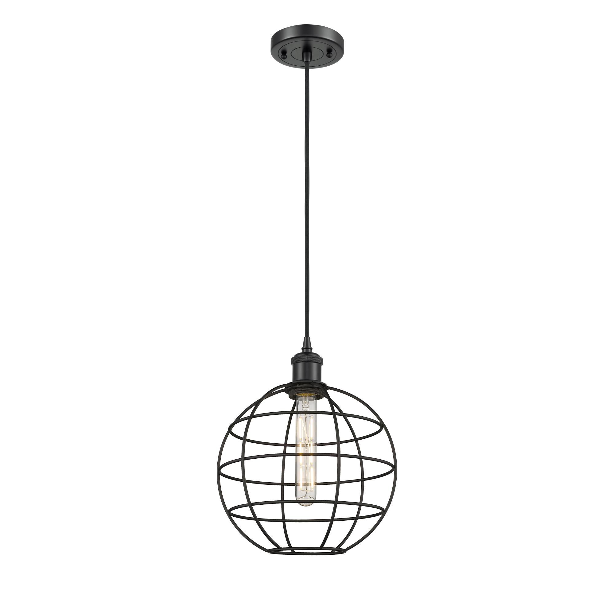 Shown in Matte Black finish and Matte Black Steel shade