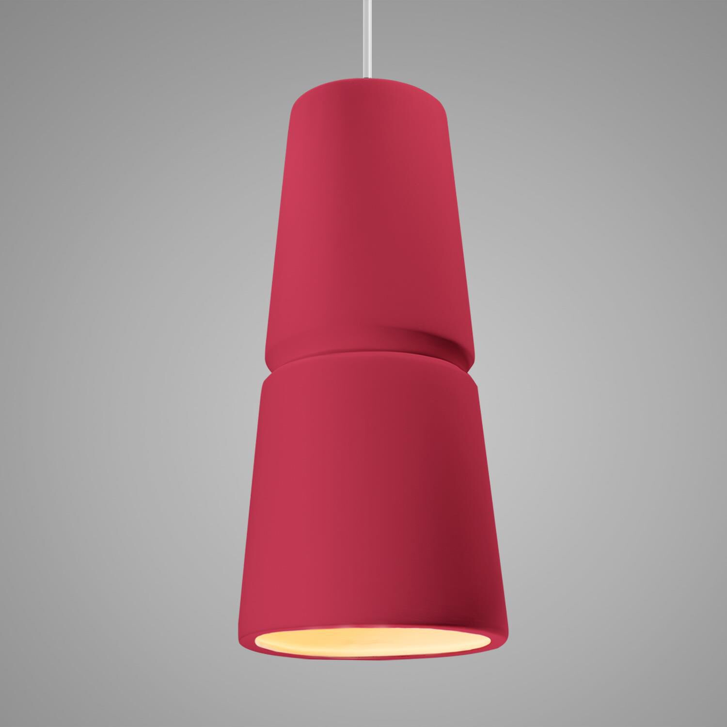 Shown in Polished Chrome finish and Cerise Ceramic shade