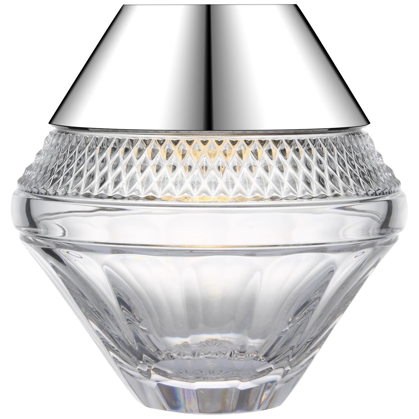 Shown in Polished Nickel finish and Clear crystal