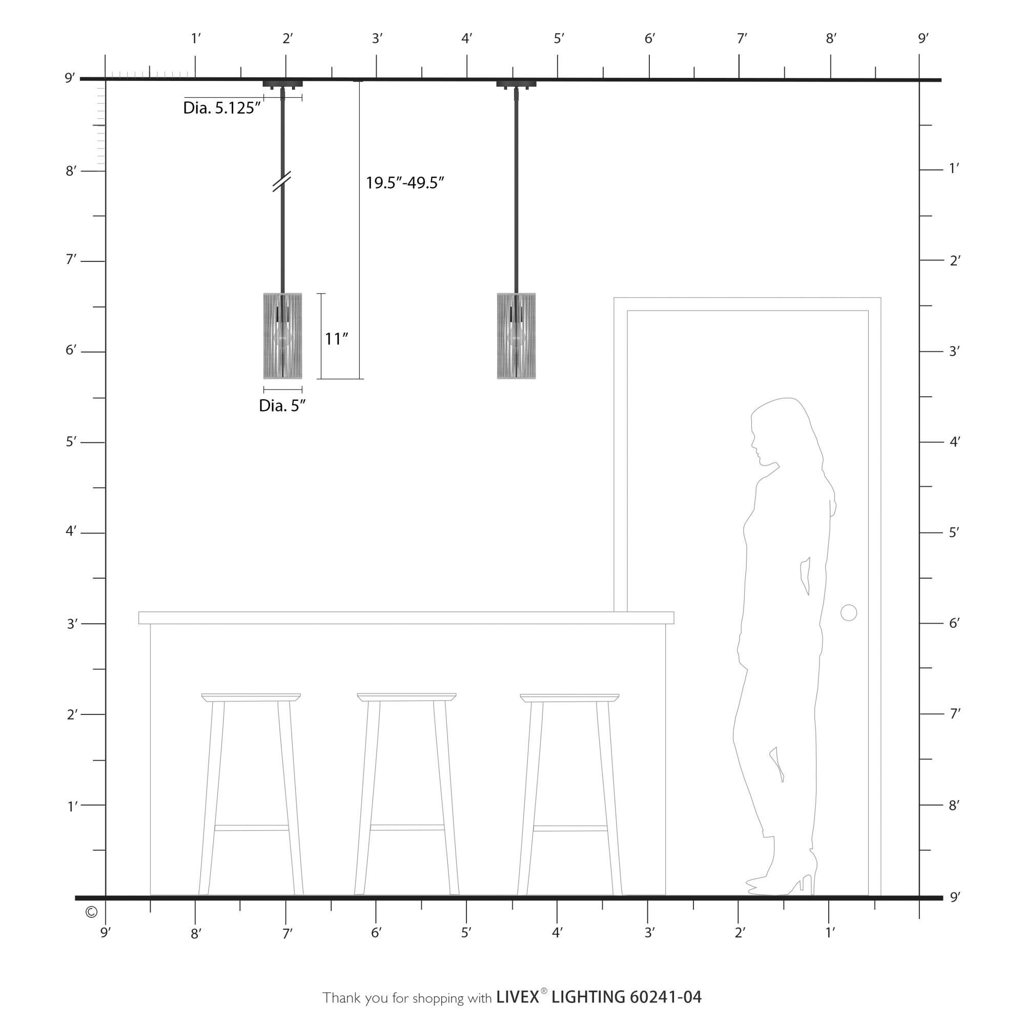 Shown in Black finish and Hand-Woven Parisian Night Color Polyester Rope shade