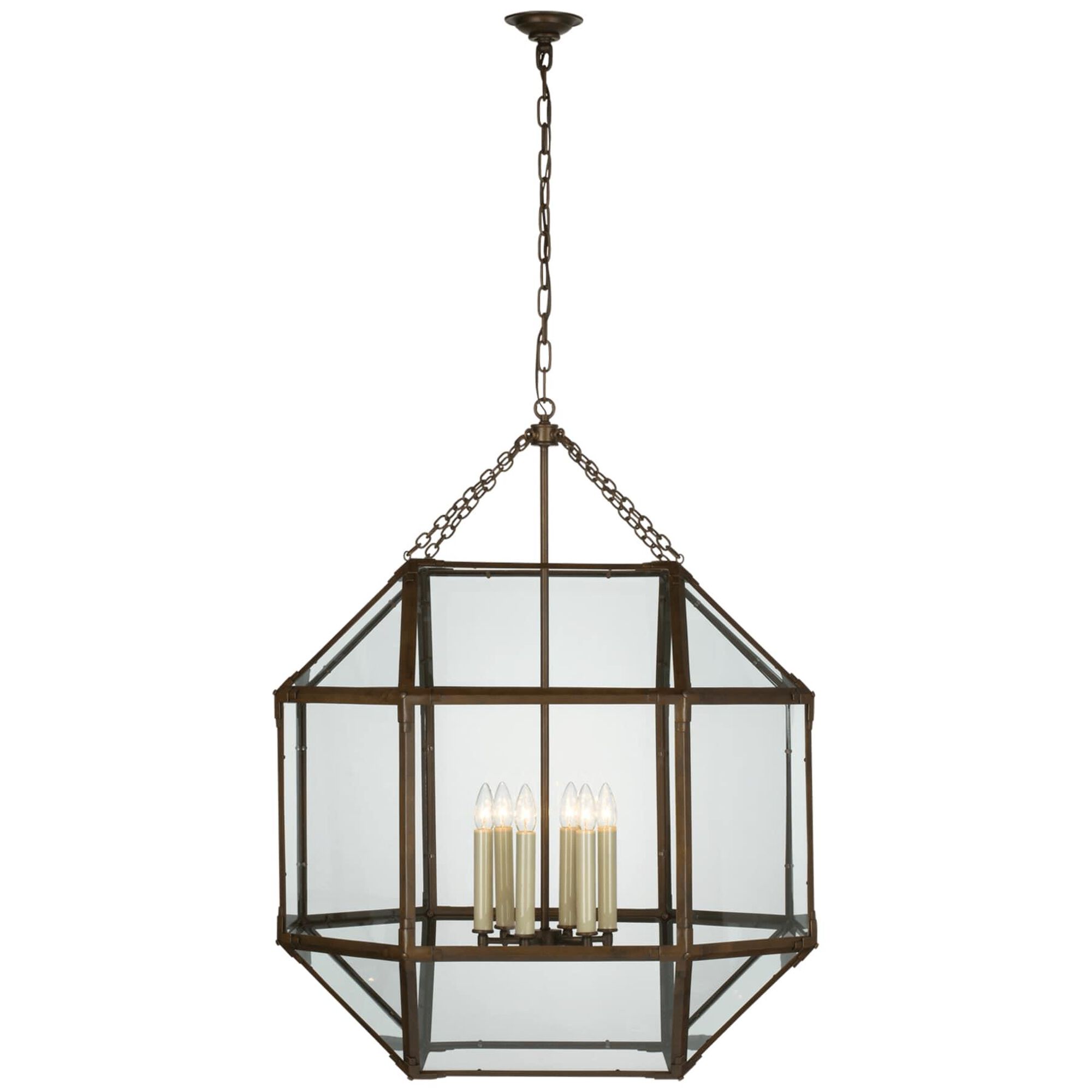 Shown in Antique Zincc finish and Clear Glass glass
