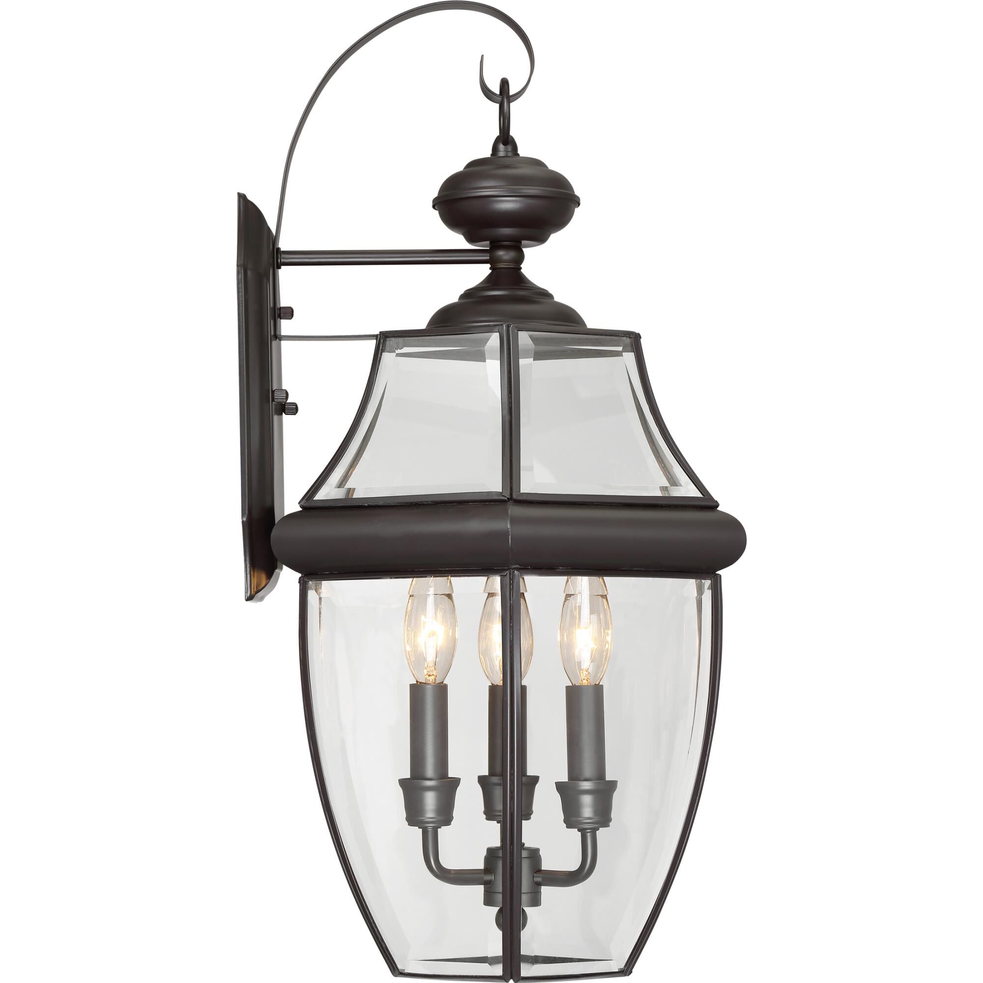 Shown in Medici Bronze finish and Clear Beveled glass