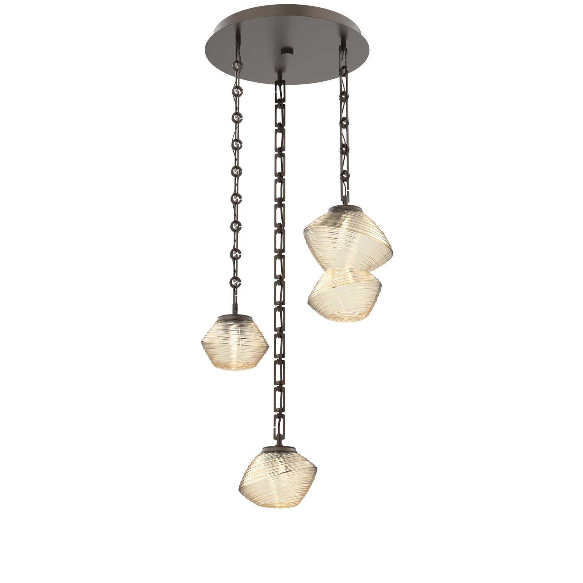 Shown in Flat Bronze finish and Amber glass