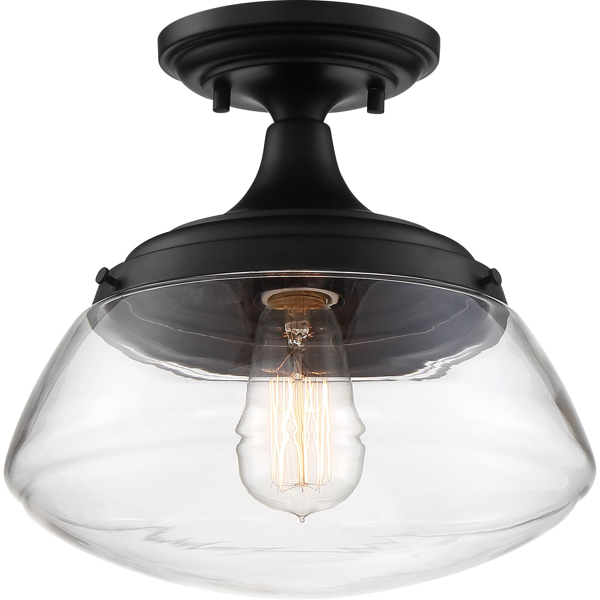 Kew 10 Inch 1 Light Semi Flush Mount by Nuvo Lighting