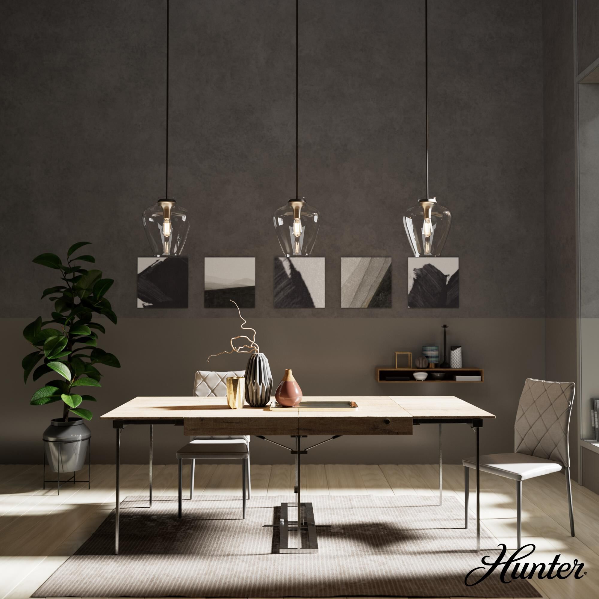 Vidria 12 Inch Mini Pendant by Hunter Fan