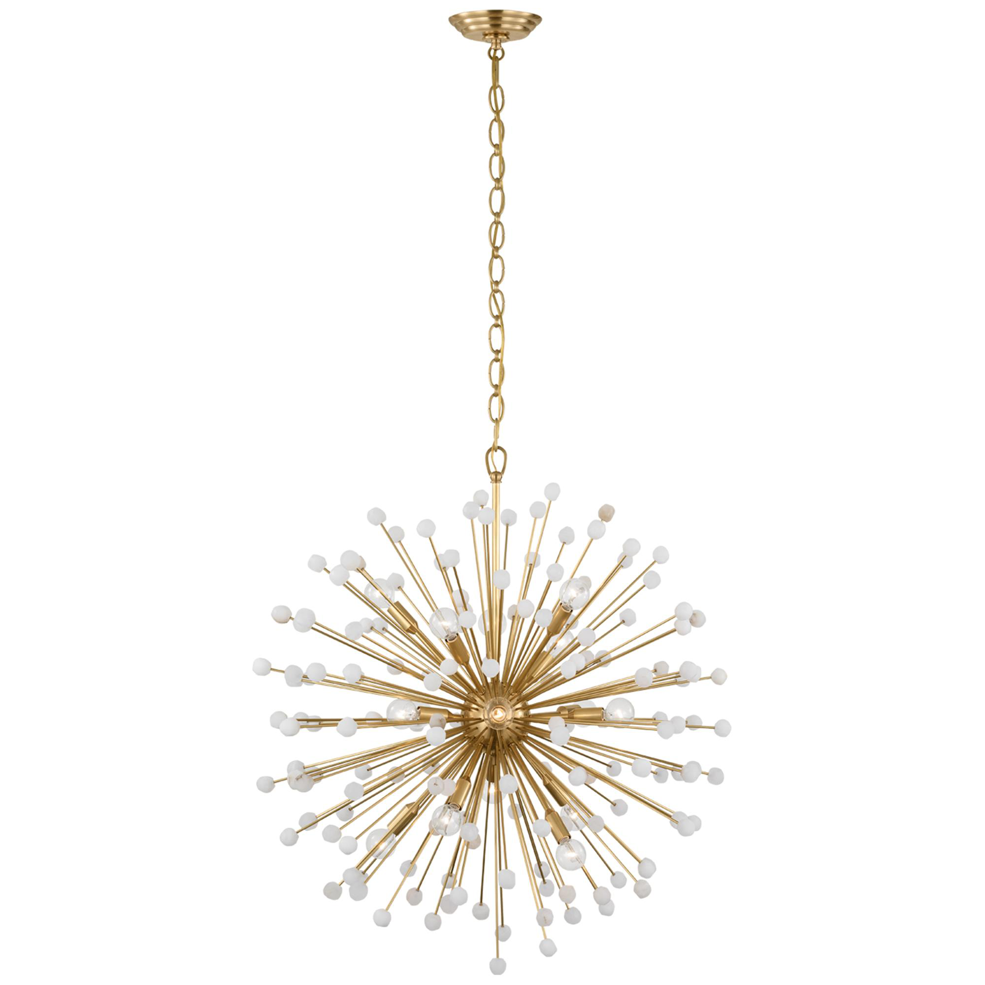 Shown in Hand-Rubbed Antique Brass and Alabaster finish