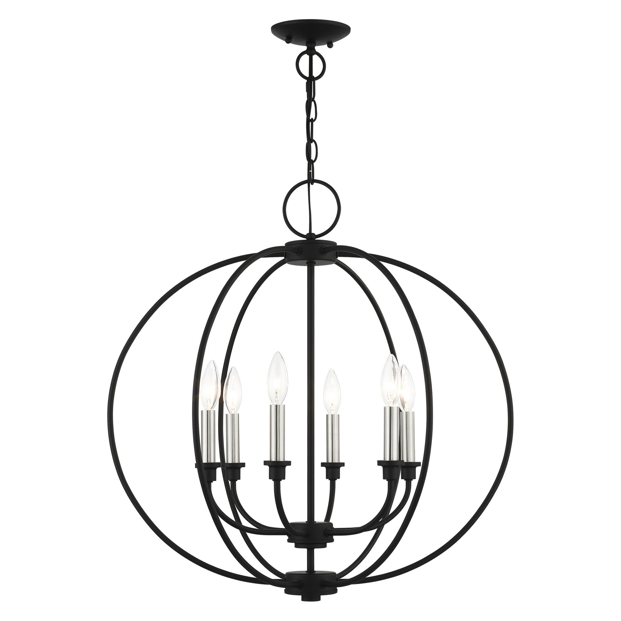 Milania 25 Inch 6 Light Chandelier by Livex Lighting