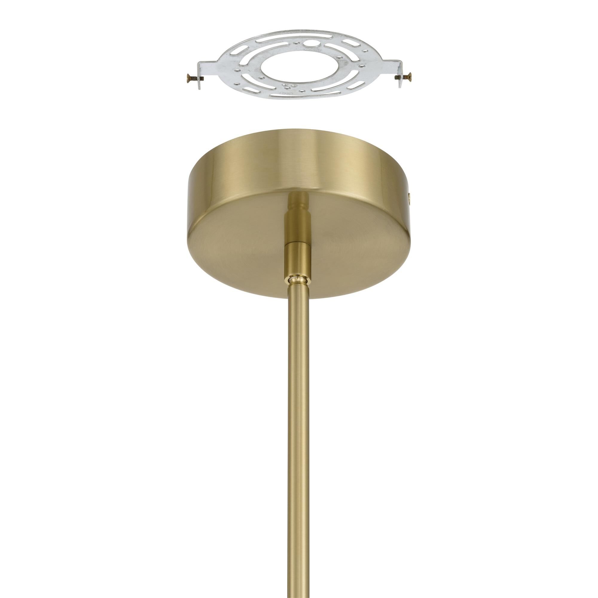 Shown in Brass finish and Gold Leaf HandPressed glass