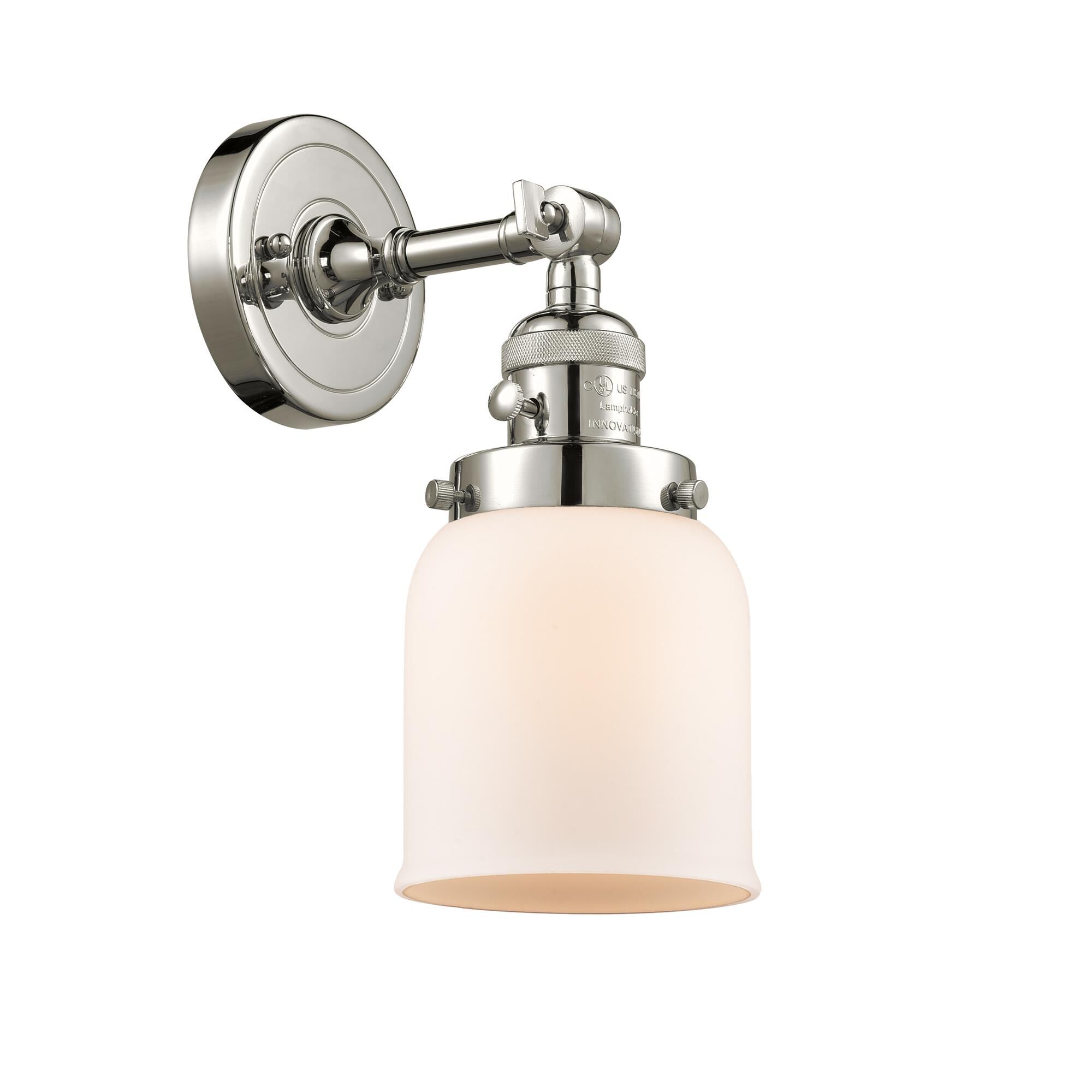 Shown in Polished Nickel finish and Matte White Cased glass