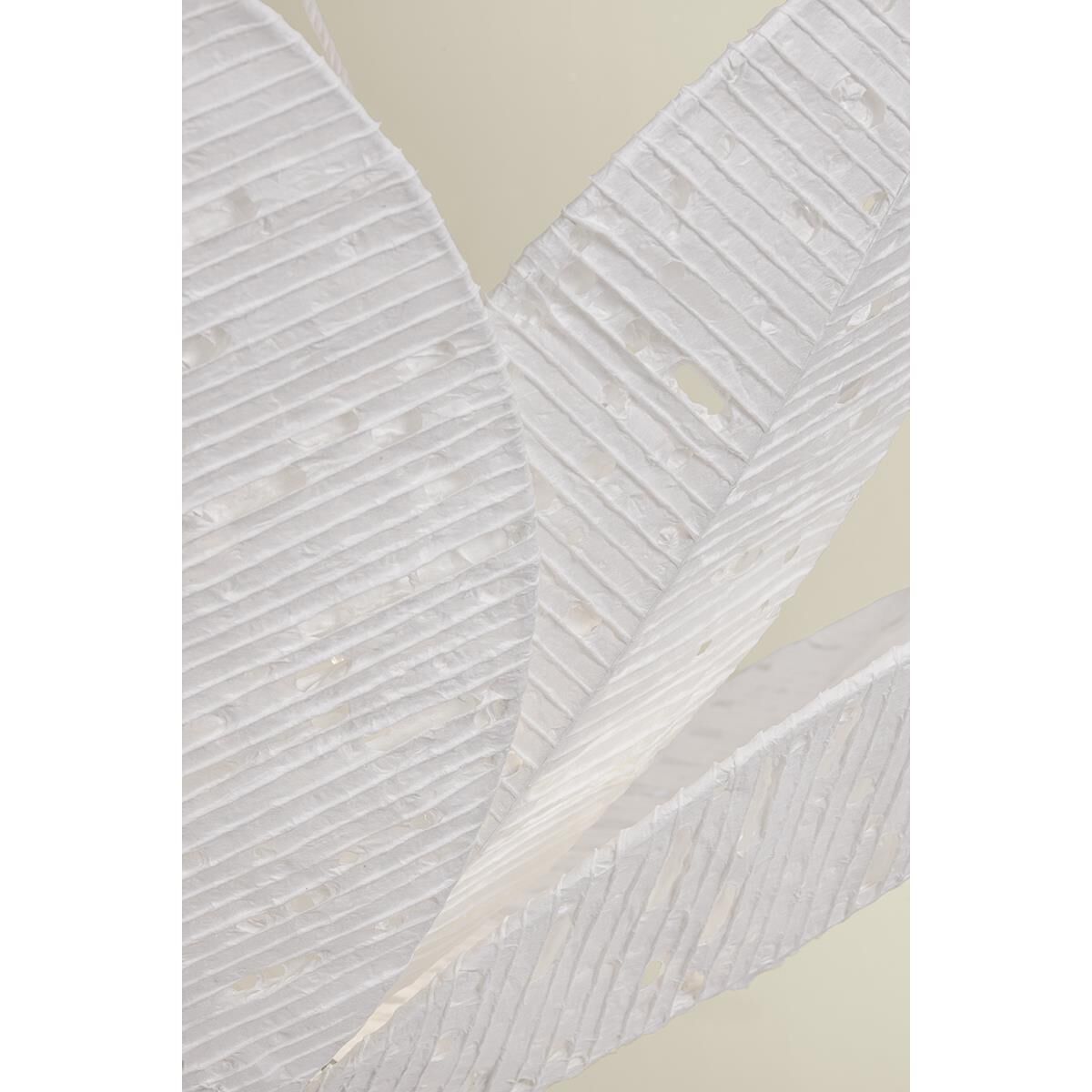 Shown in Warm Silver Leaf finish and Handmade Paper shade