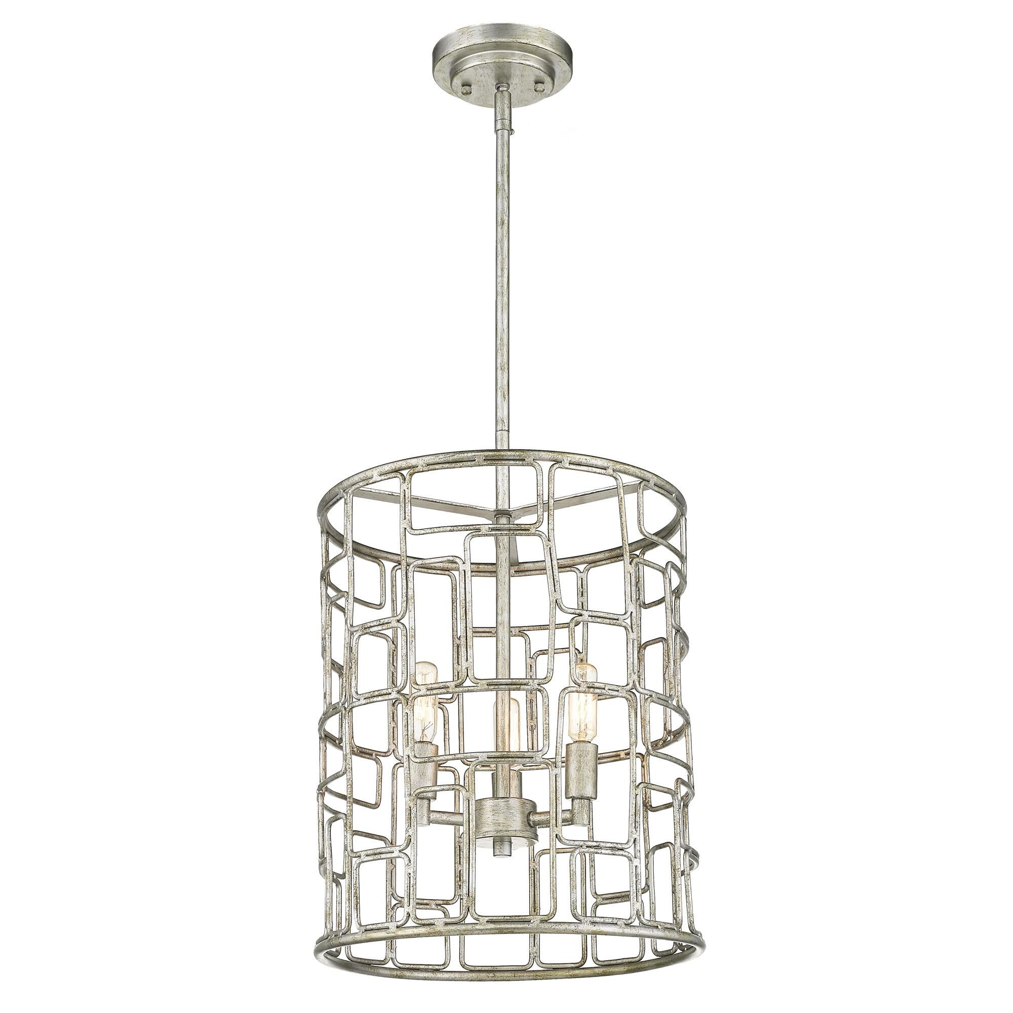 Shown in Antique Silver finish and -- glass and -- shade