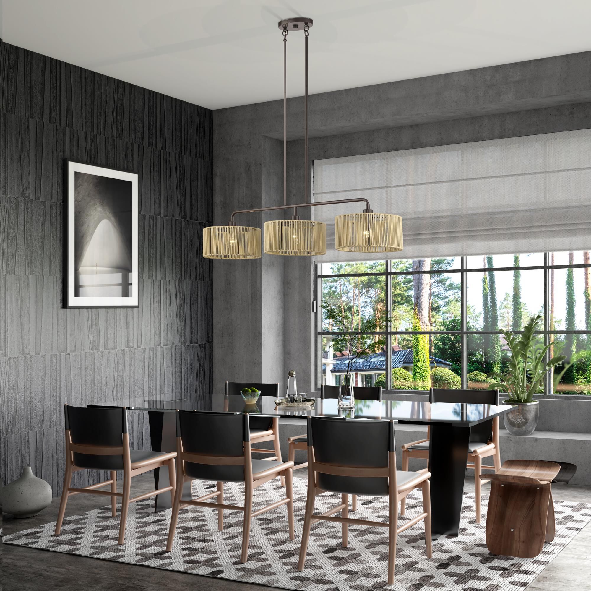 Goldiemesh 46 Inch Linear Suspension Light by Livex Lighting