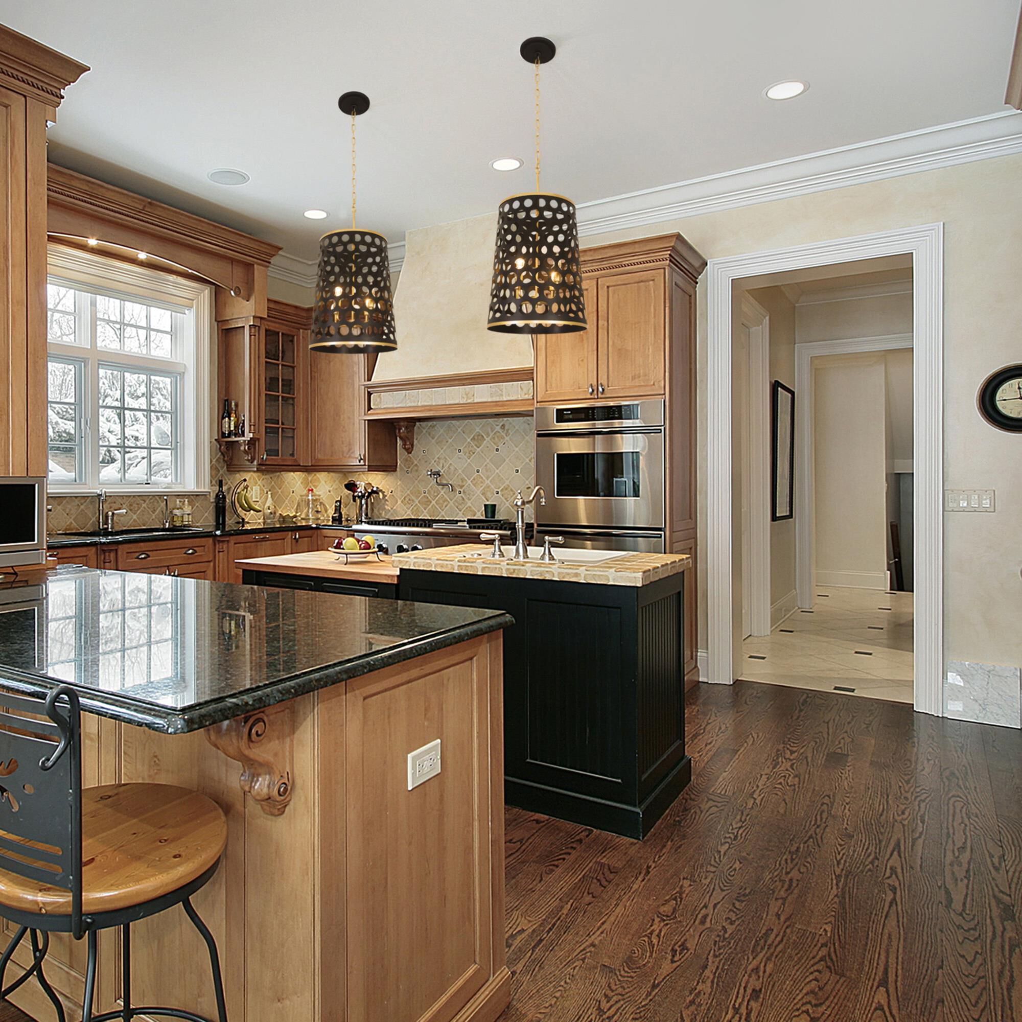 Shown in Gold finish and Matte Black - French Gold shade