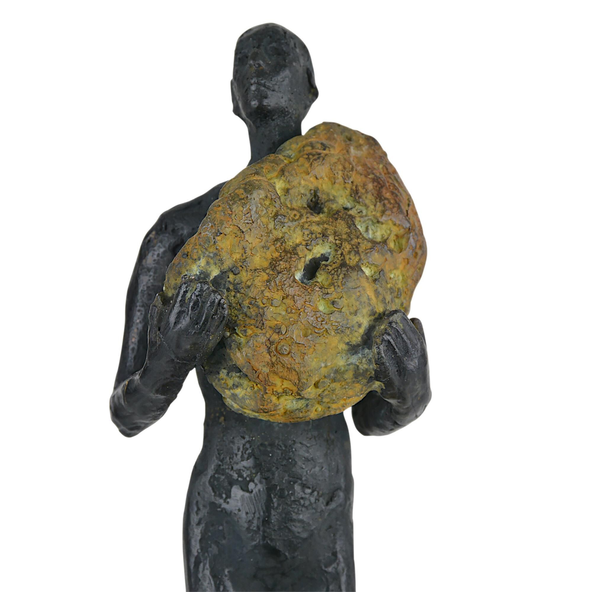 Man On Rock Sculpture,