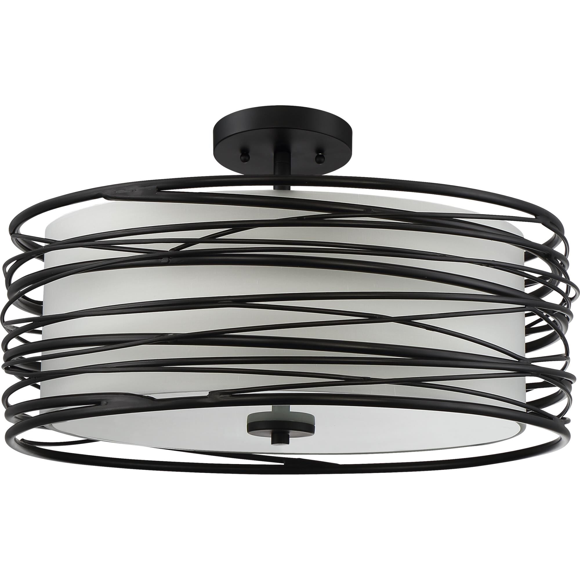 Spiral 20 Inch 3 Light Semi Flush Mount by Quoizel