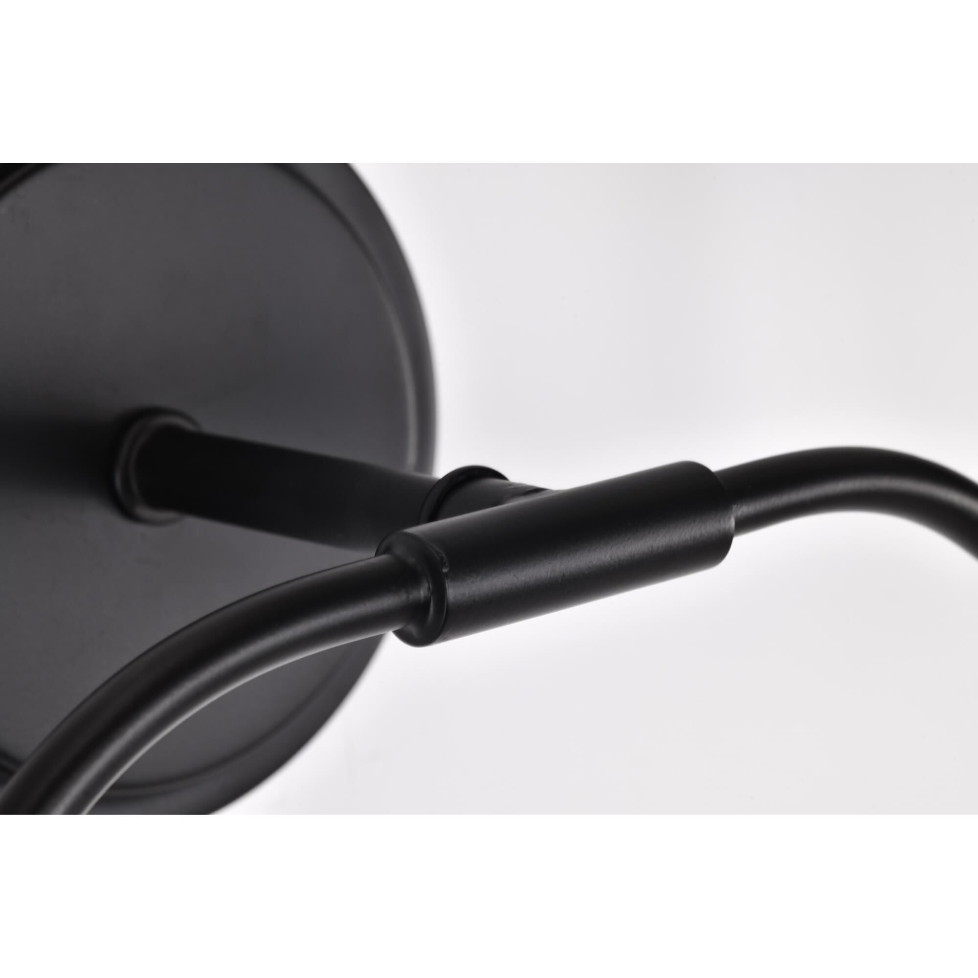 Shown in Matte Black finish and White Opal glass