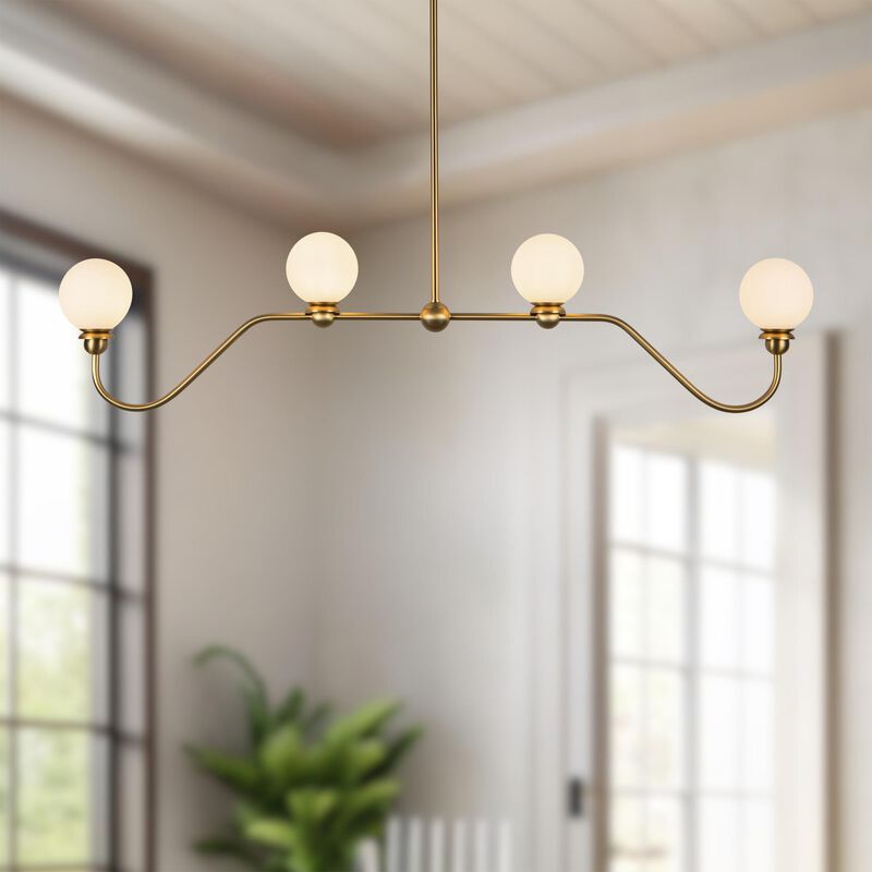 Ryan Pauly Beckett Medium Linear Chandelier by Alora Mood