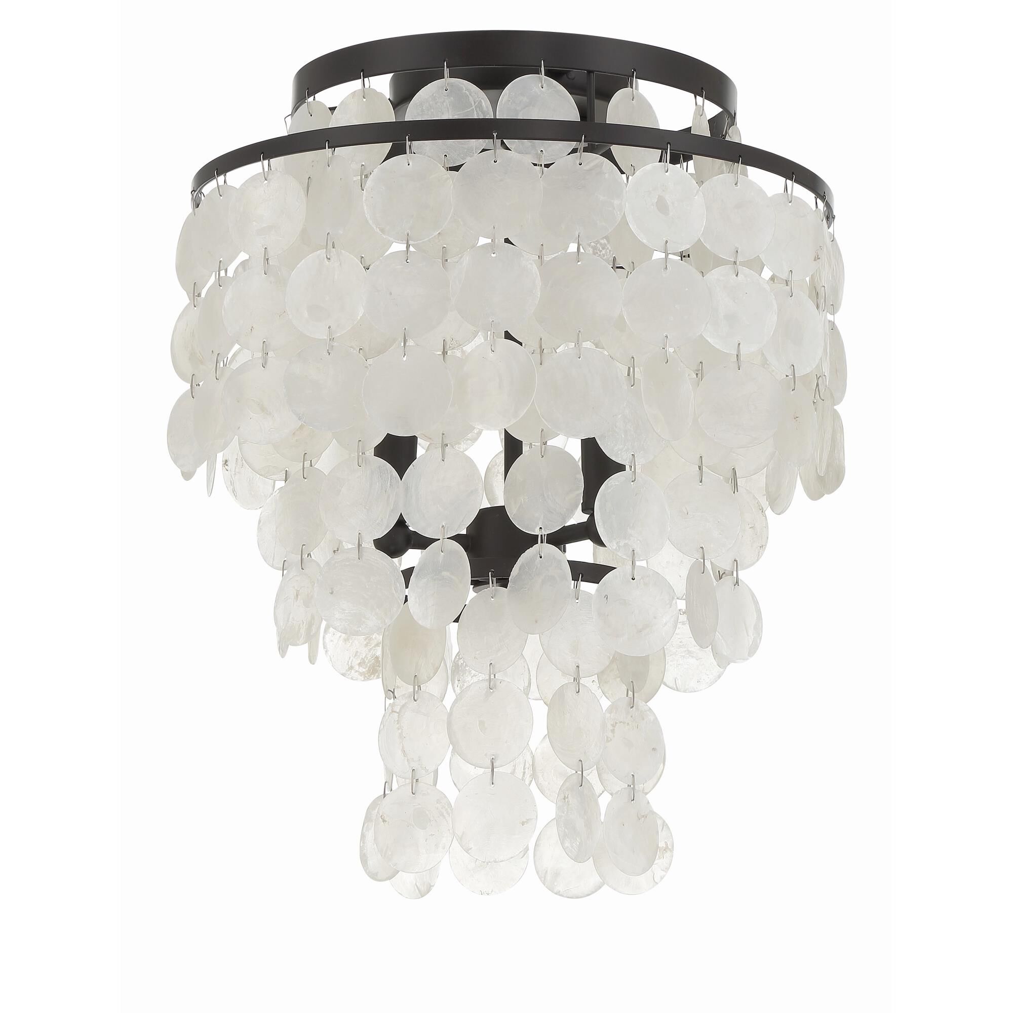 Shown in Dark Bronze finish and Capiz Shell crystal