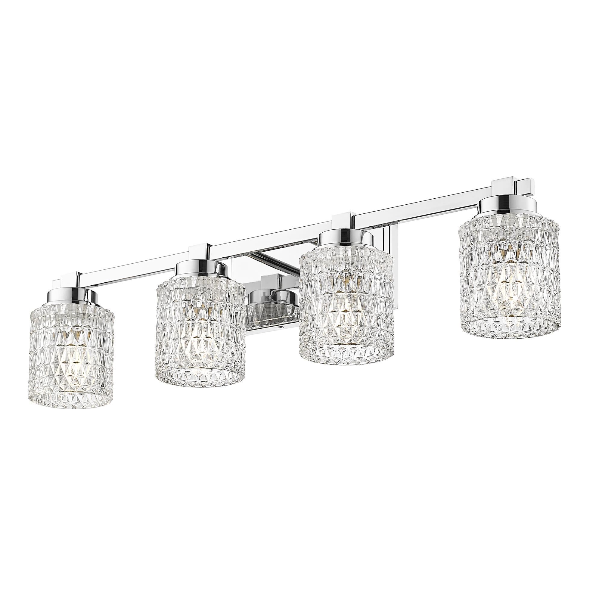 Shown in Chrome finish and Clear Diamond glass
