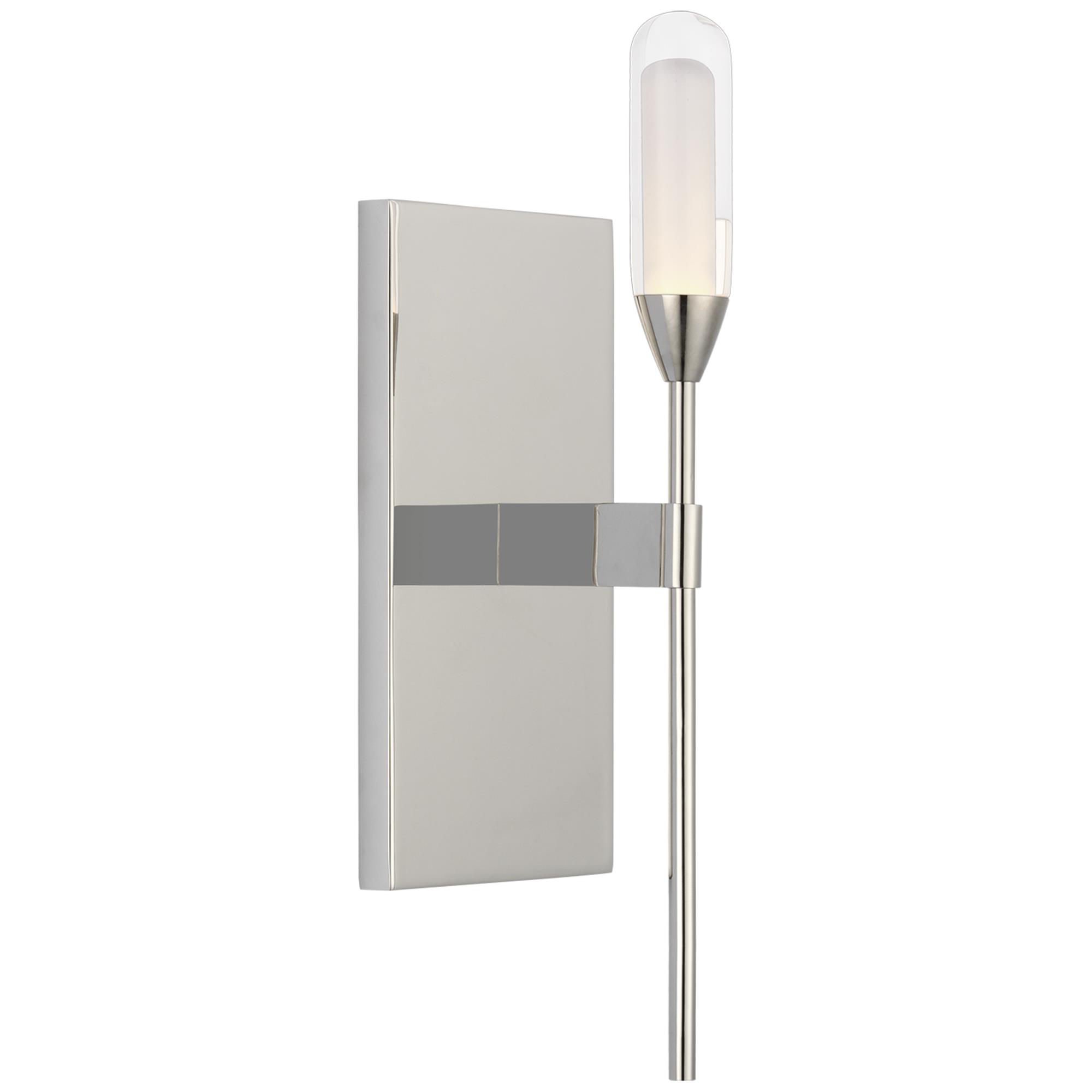 Shown in Polished Nickel finish and Clear glass