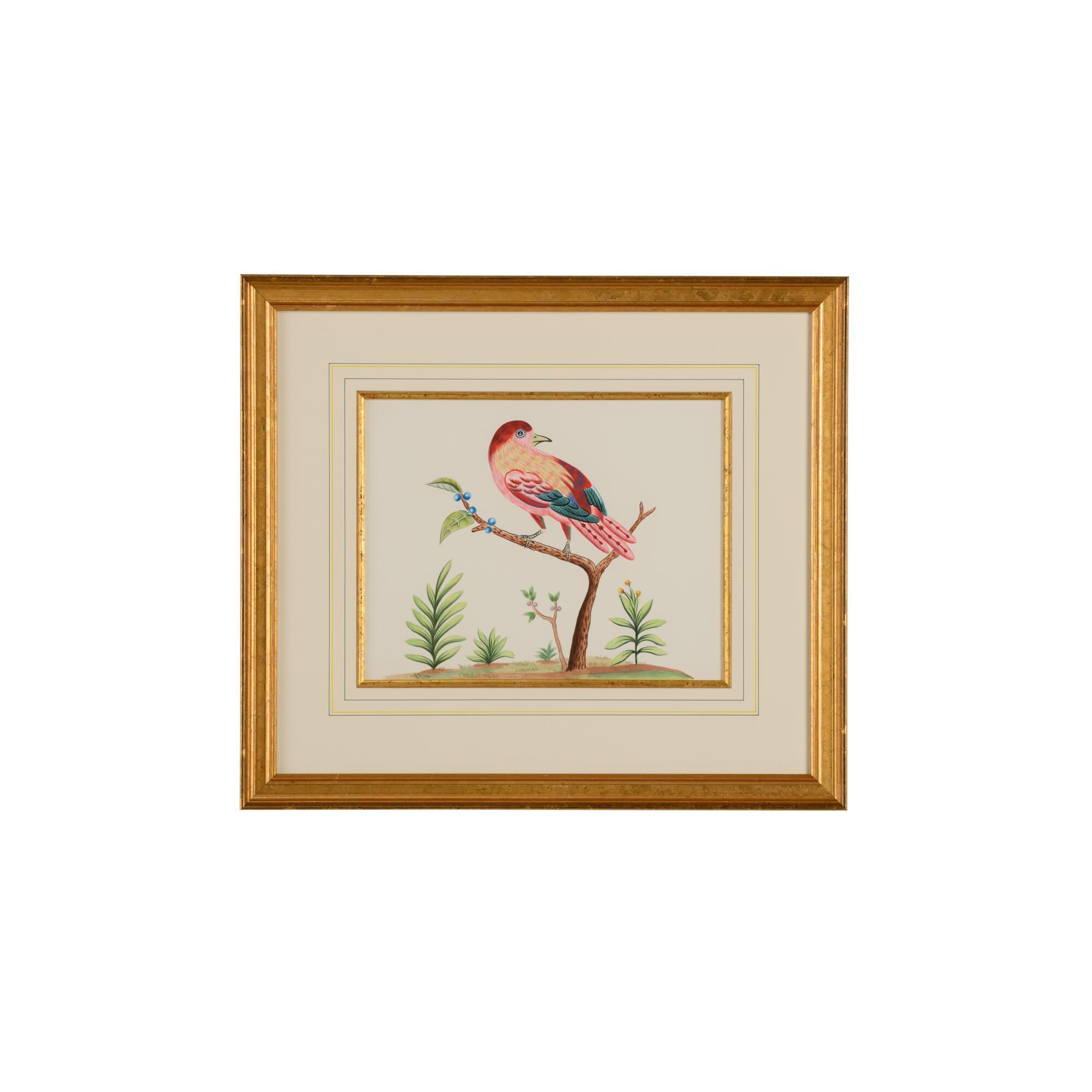 PINK W/BLUE BERRIES Painting by Chelsea House