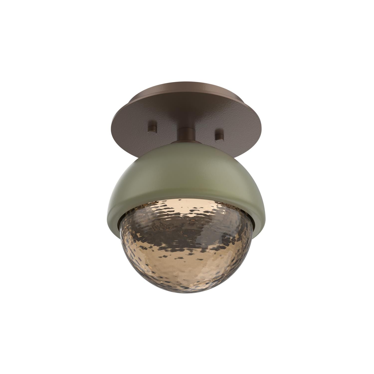 Shown in Burnished Bronze finish and Bronze glass and Sage Green accent