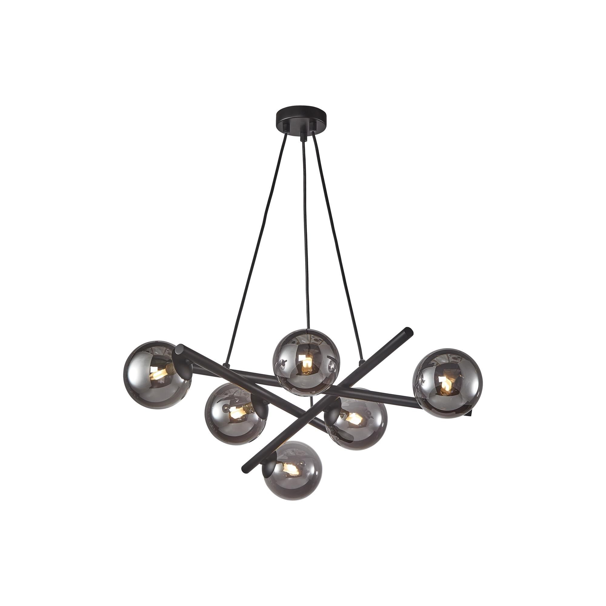 Shown in Black finish and Glass shade
