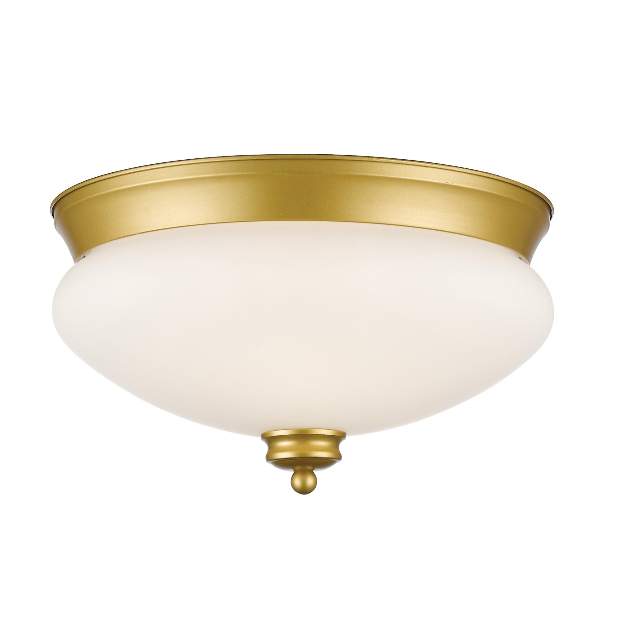 Shown in Satin Gold finish and Glass shade